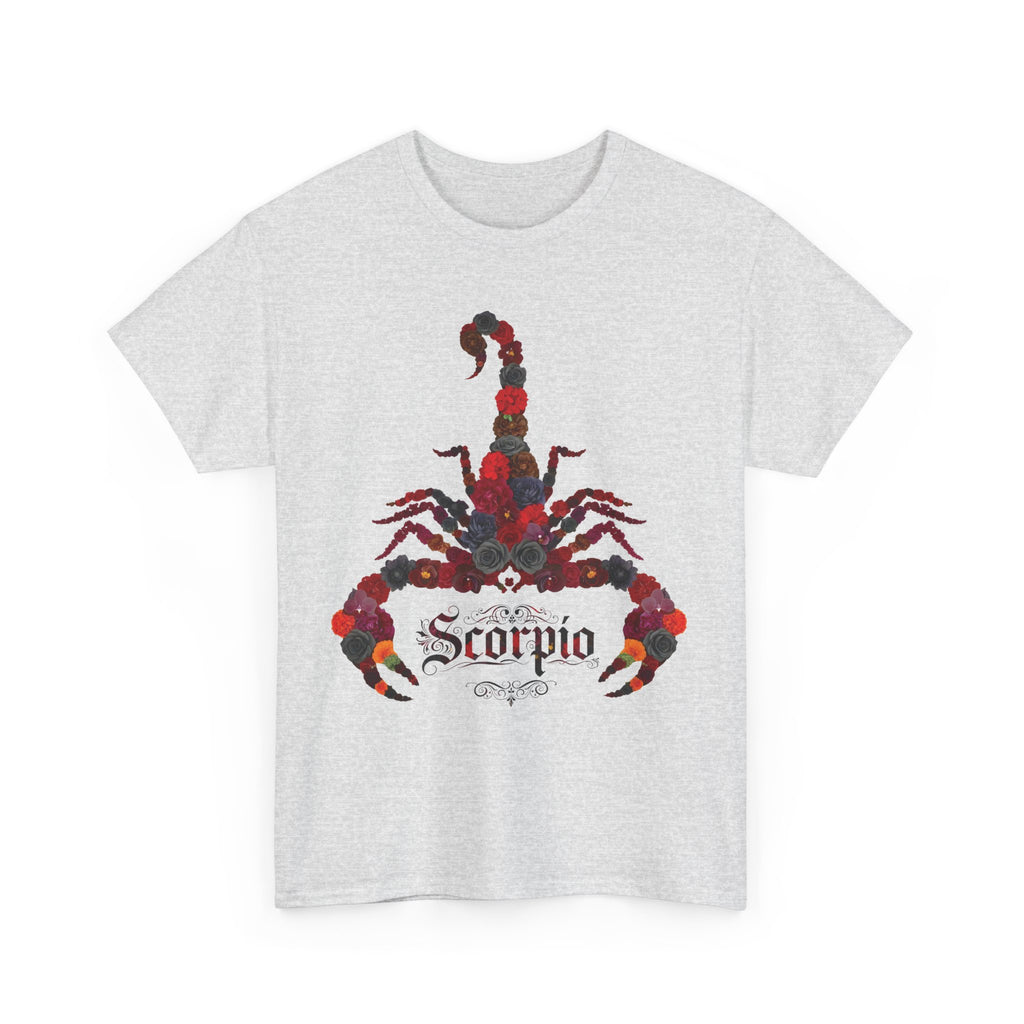 Scorpio Floral Zodiac Tee, Unisex Cotton Tee | Astrology Shirt, Zodiac Gift, Horoscope Apparel, Casual Wear, Birthday Present