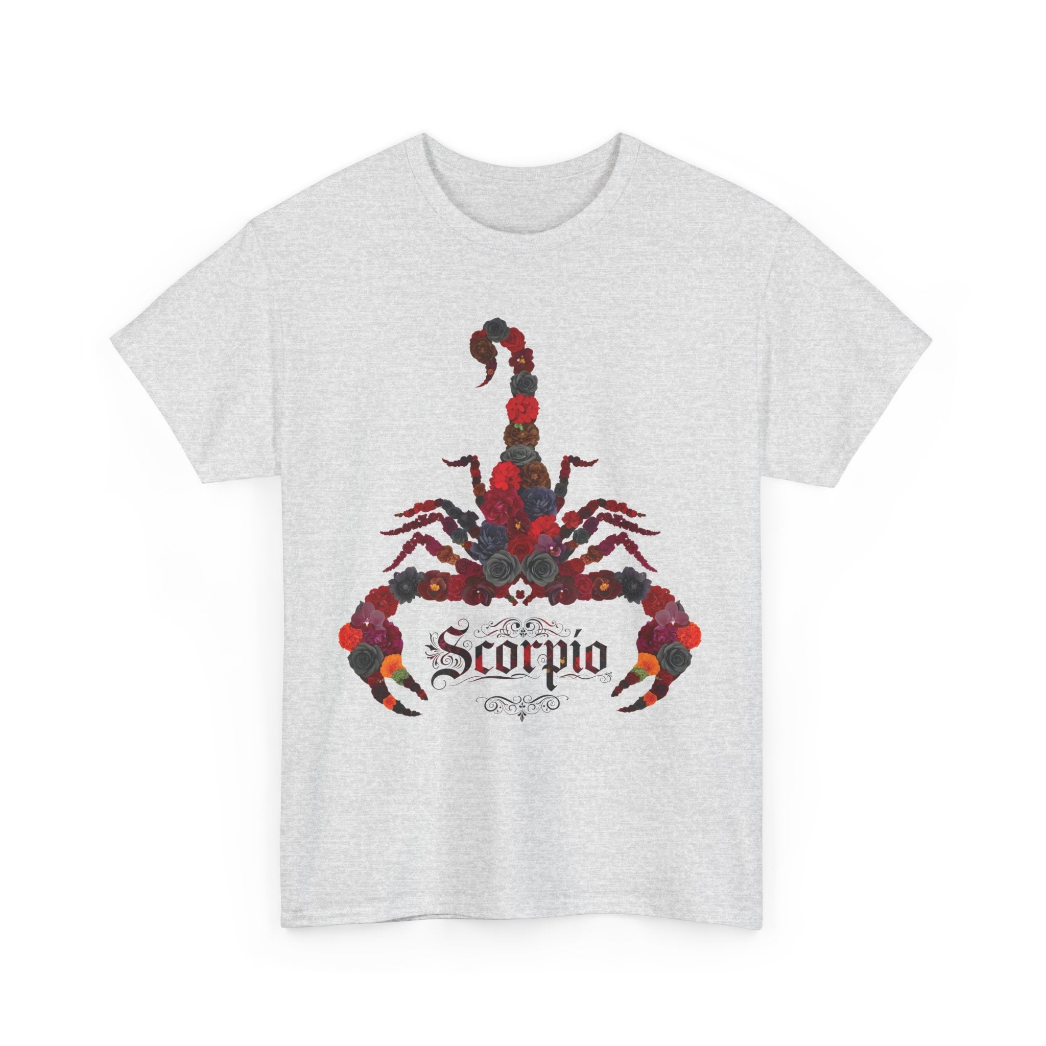 Scorpio Floral Zodiac Tee, Unisex Cotton Tee | Astrology Shirt, Zodiac Gift, Horoscope Apparel, Casual Wear, Birthday Present