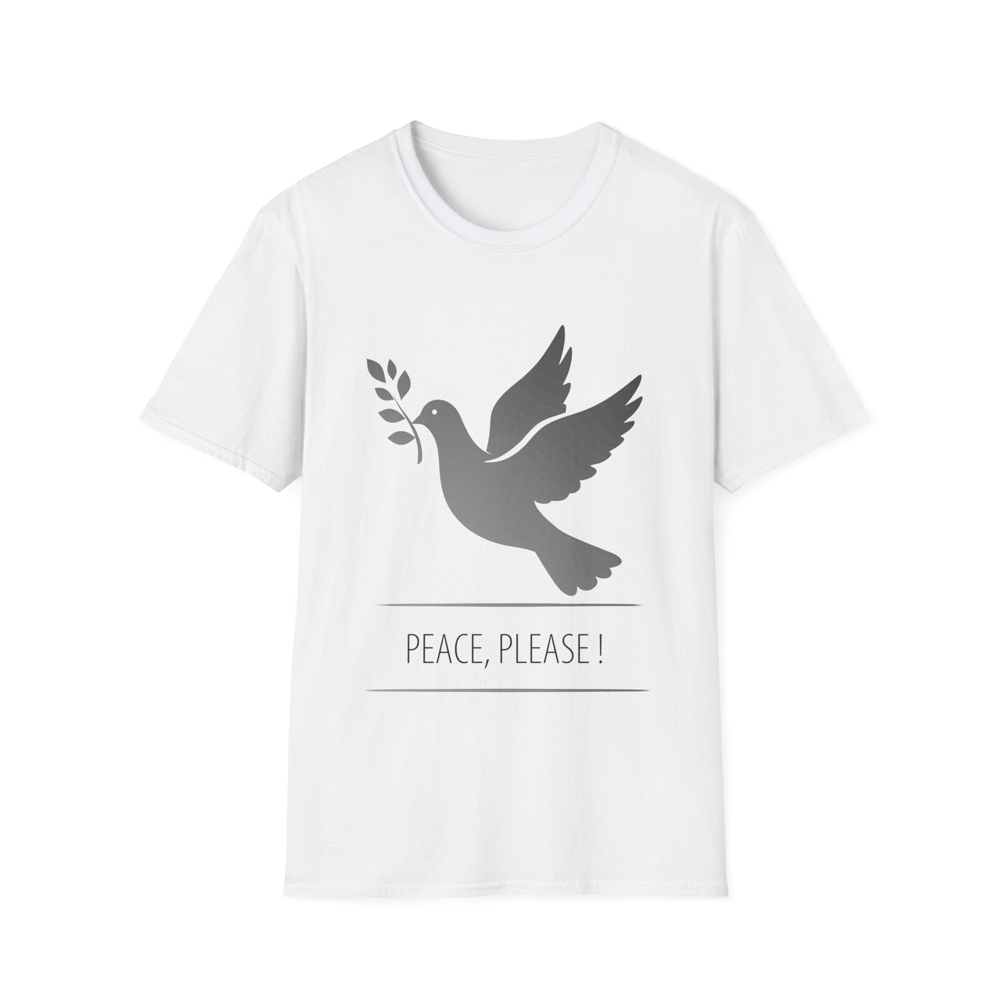 Fading Dove - Peace Please: Frontprint, Unisex (Slim) T-Shirt