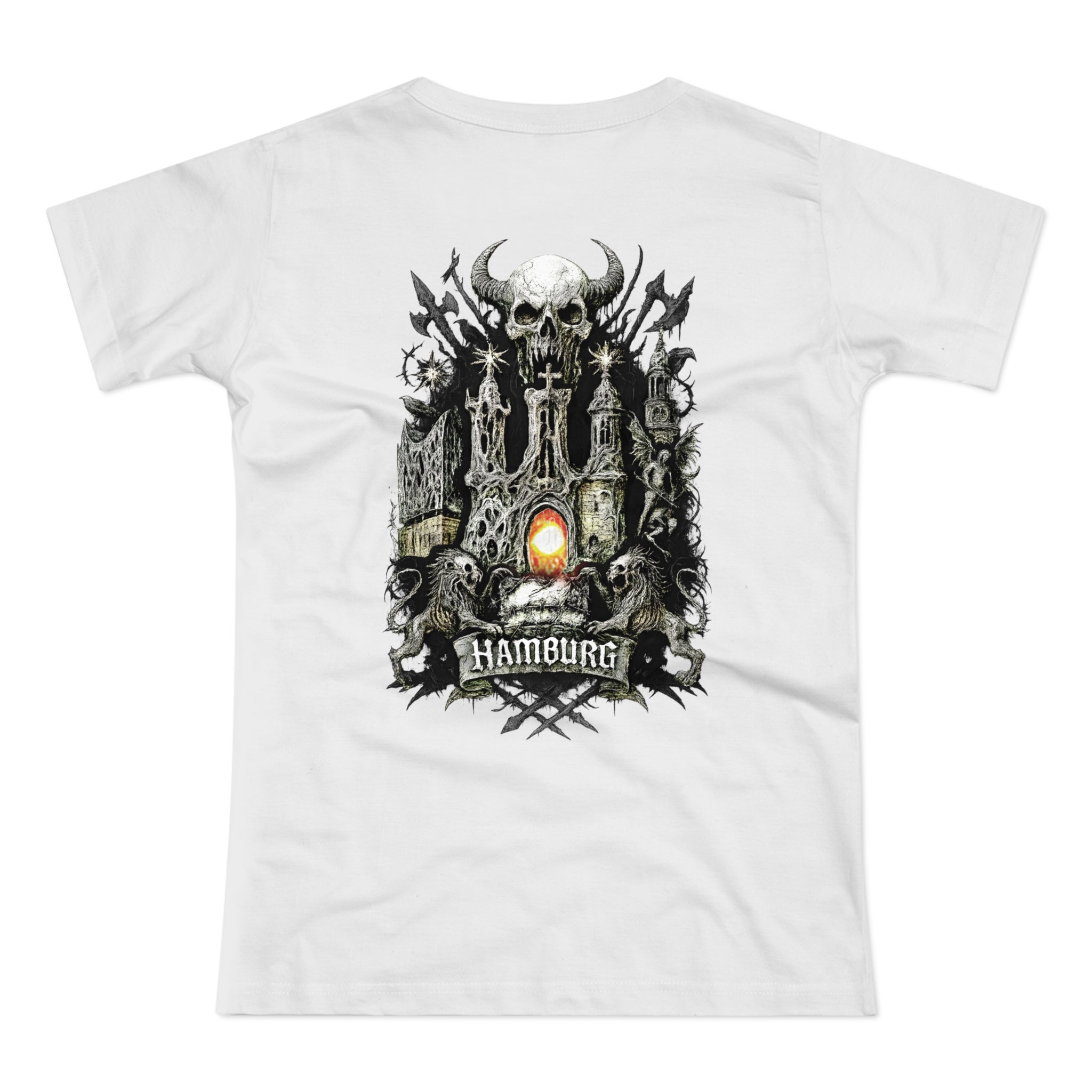 Hamburg "Night Crew" - Front-/Backprint, Womens' T-Shirt: **Grimwater-Edition**