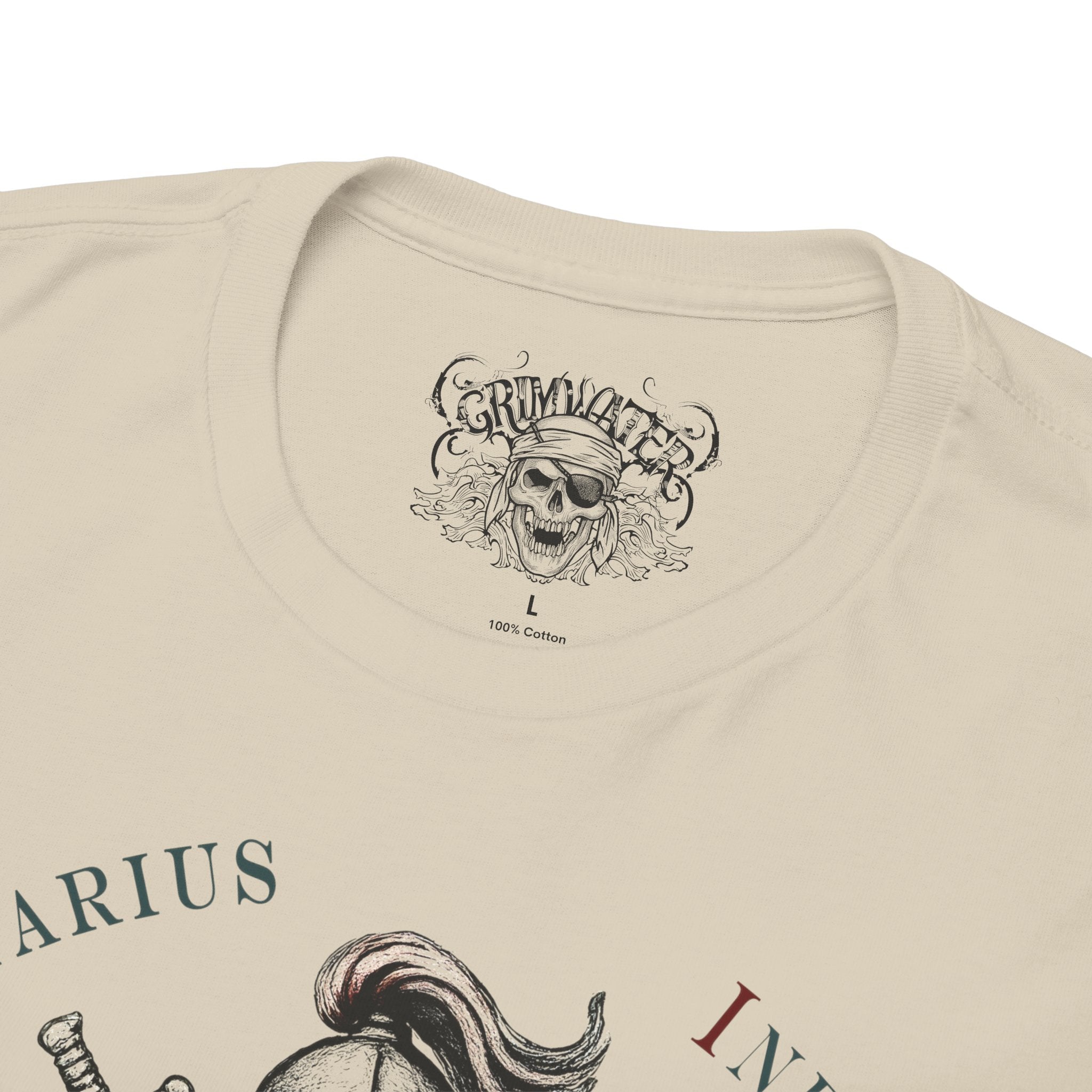 Wassermann: Frontprint, Unisex T-Shirt **Grimwater-Edition** Sternzeichen Astrologie (Aquarius)