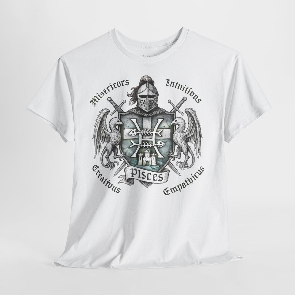 Fische: Frontprint, Unisex T-Shirt **Grimwater-Edition** Sternzeichen Astrologie (Pisces)