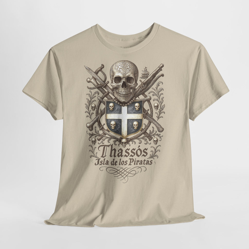Thassos Island: Frontprint, Unisex T-Shirt **Grimwater-Edition** Pirates of Thasos Island