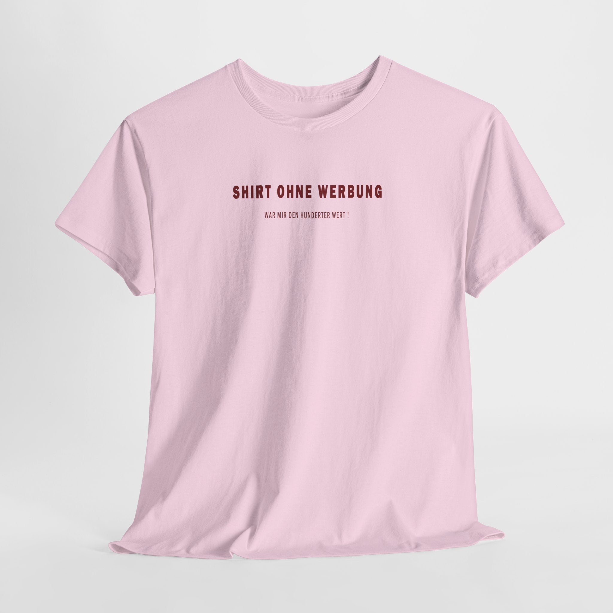 Shirt ohne Werbung: Frontprint, Unisex T-Shirt