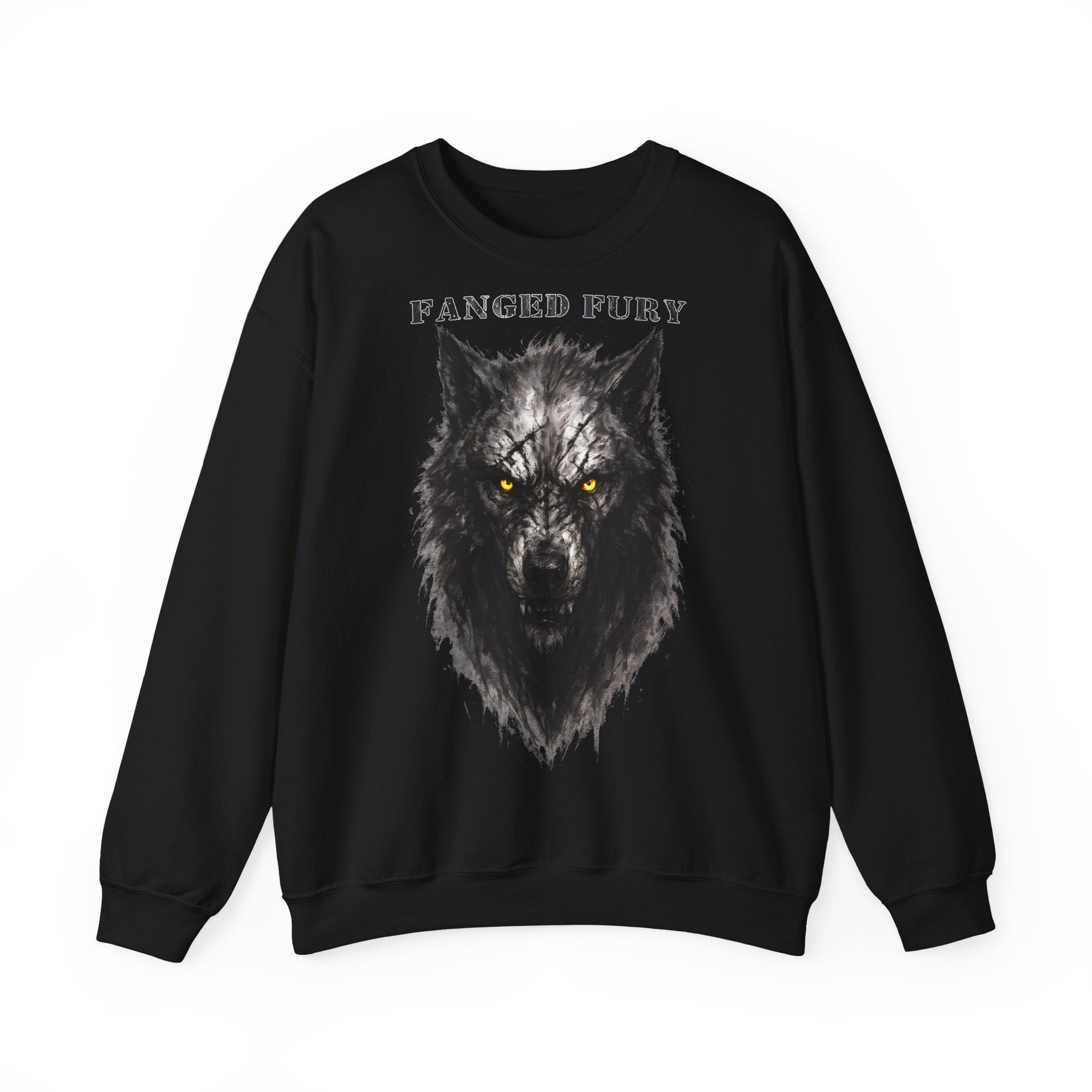 Wolf - Fanged Fury: Animals-Collection, Frontprint, Unisex Sweatshirt