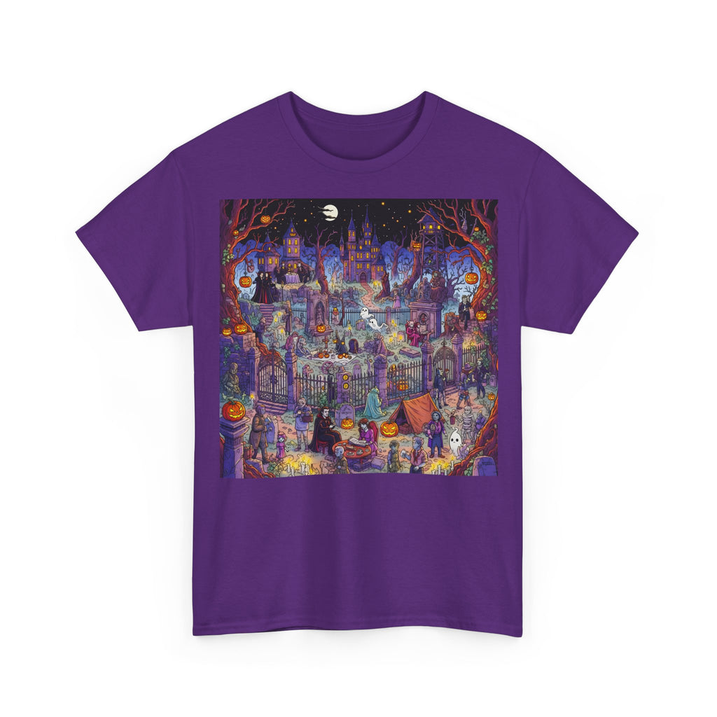Wimmelbild Mystische Nacht: : Frontprint, Unisex T-Shirt