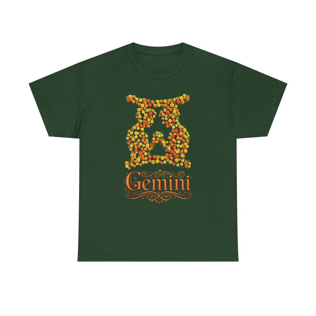 Gemini Floral Zodiac Shirt, Astrology Gift, Horoscope Apparel, Birthday Tee, Personalized T-Shirt