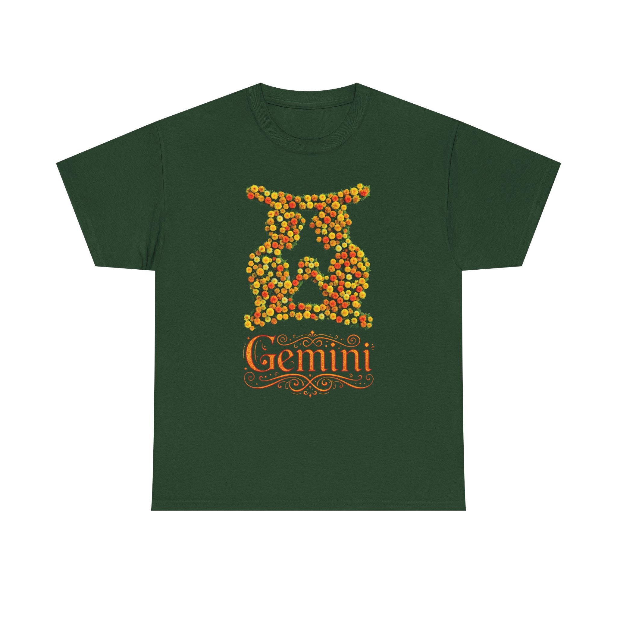 Gemini Floral Zodiac Shirt, Astrology Gift, Horoscope Apparel, Birthday Tee, Personalized T-Shirt