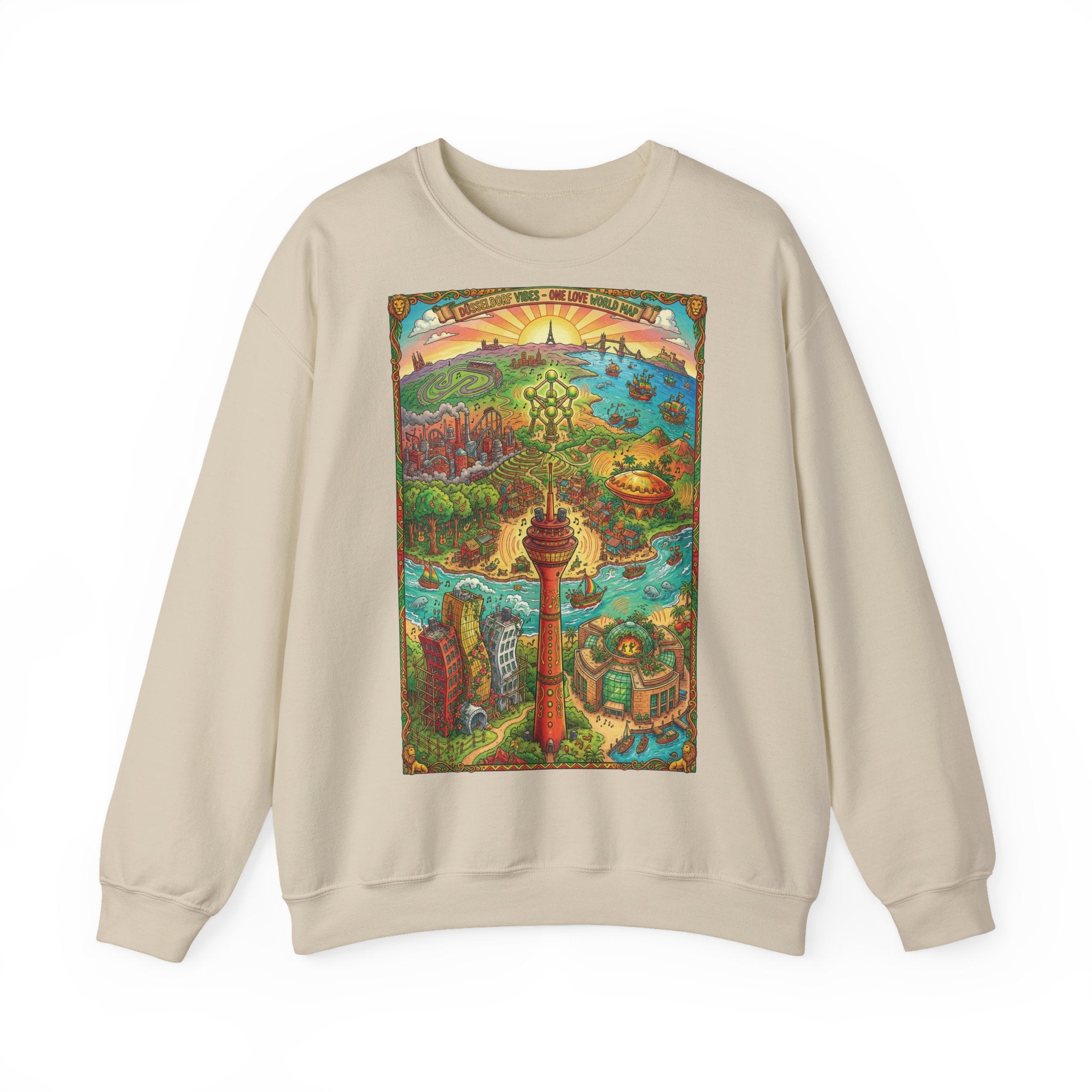 Düsseldorf Reggae Edition: Frontprint, Unisex Sweatshirt