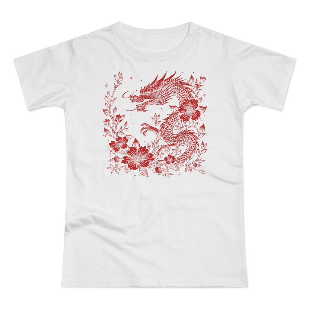 Floral Dragon - Japanese Tattoo-Style, Frontprint, Womens' T-Shirt