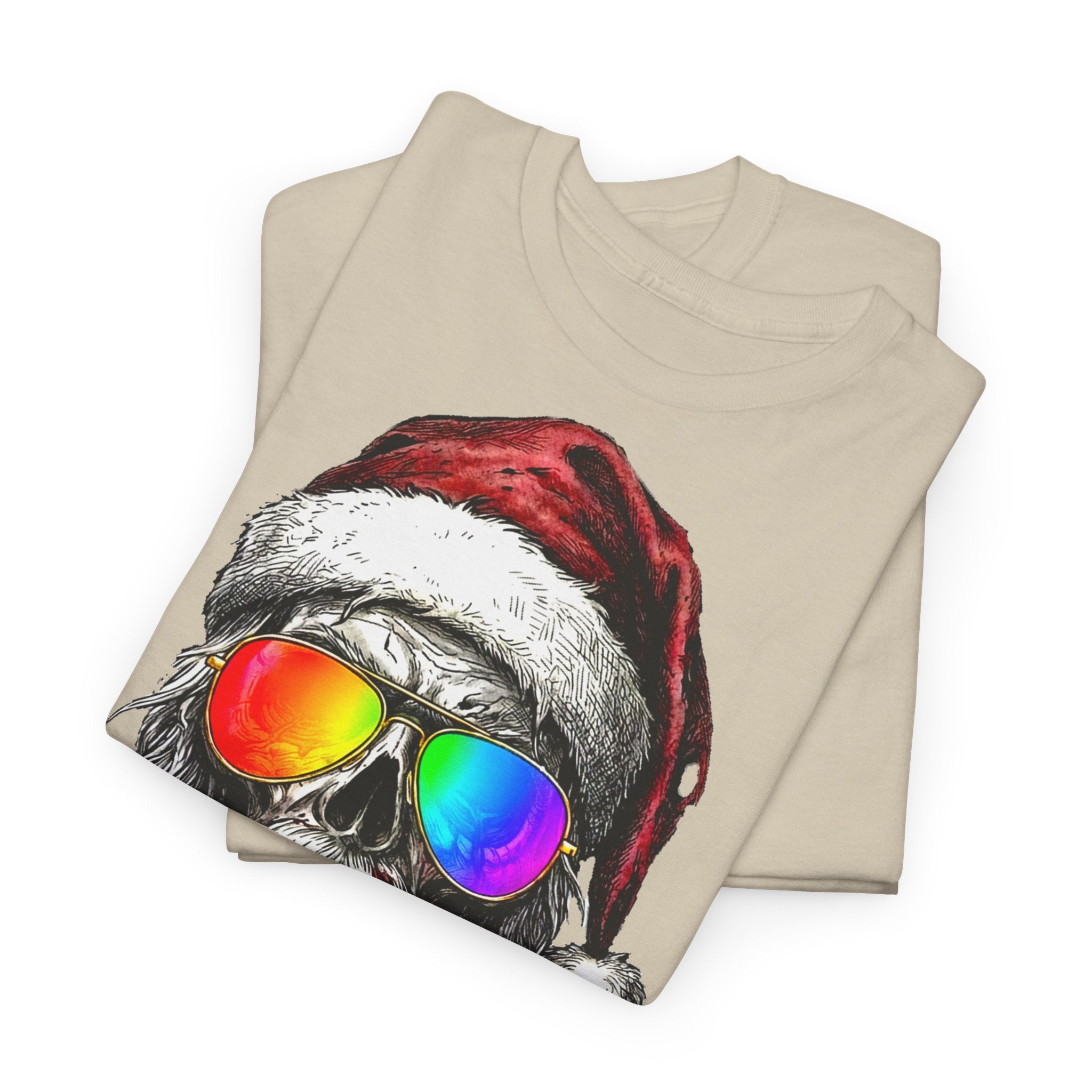 Pilot-Santa: Unisex T‑Shirt with Rainbow Sunglasses