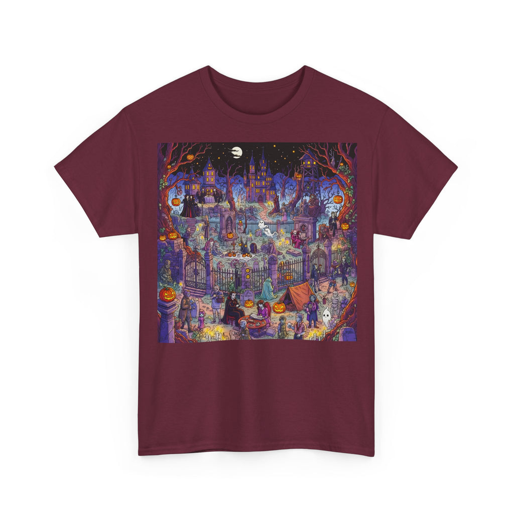 Wimmelbild Mystische Nacht: : Frontprint, Unisex T-Shirt
