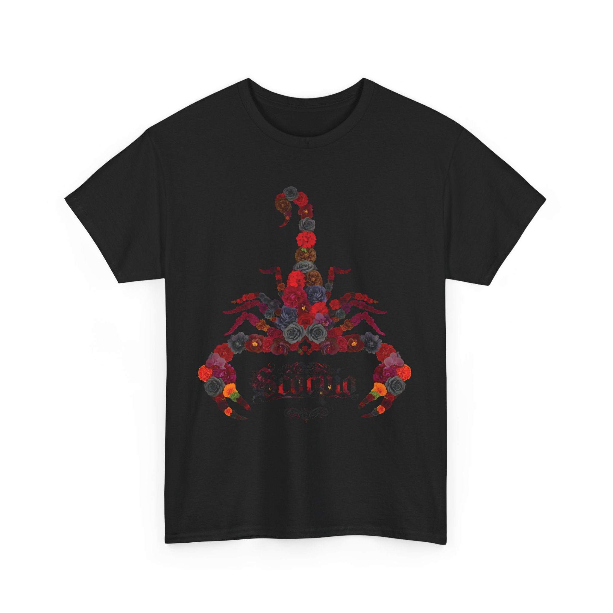 Scorpio Floral Zodiac Tee, Unisex Cotton Tee | Astrology Shirt, Zodiac Gift, Horoscope Apparel, Casual Wear, Birthday Present