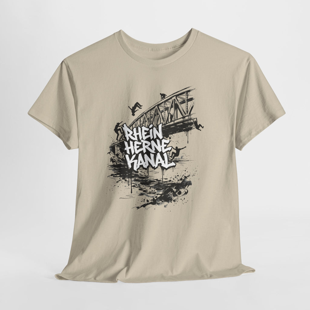 Parkour C: Frontprint, Unisex T-Shirt - Urban Stunt Silhouette Crewneck
