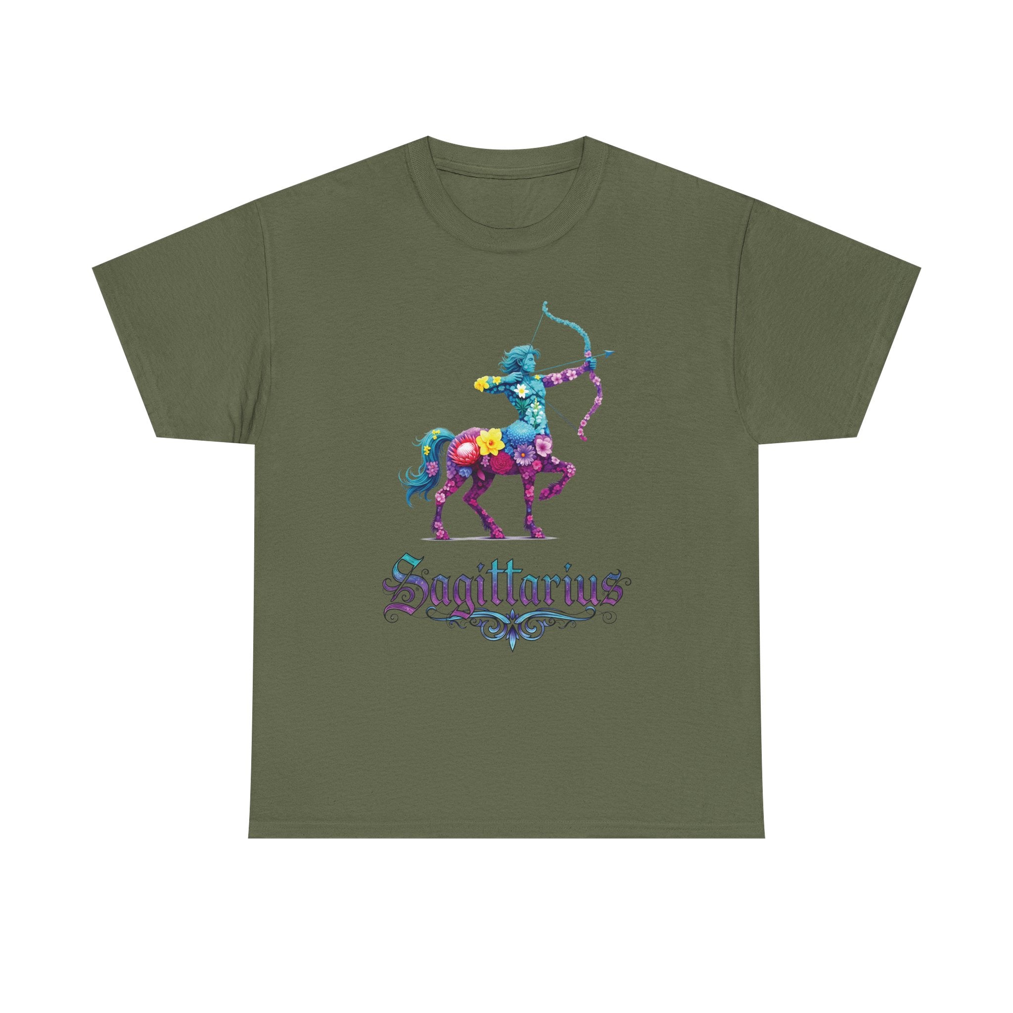 Sagittarius - Floral Zodiac Tee, Astrology Shirt, Zodiac Gift, Horoscope T-Shirt, Birthday Apparel, Celestial Fashion
