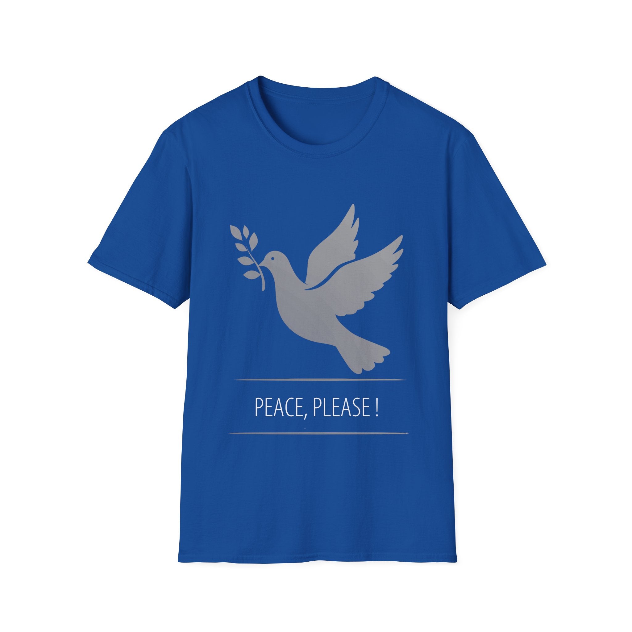 Fading Dove - Peace, Please: Frontprint, Unisex (Slim) T-Shirt