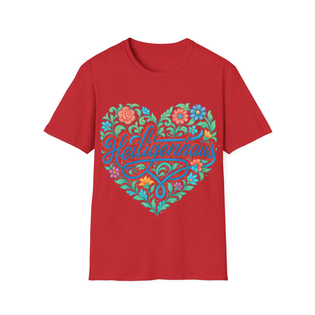 Heiligenhaus - Heart City - Slim geschnittenes Unisex T-Shirt