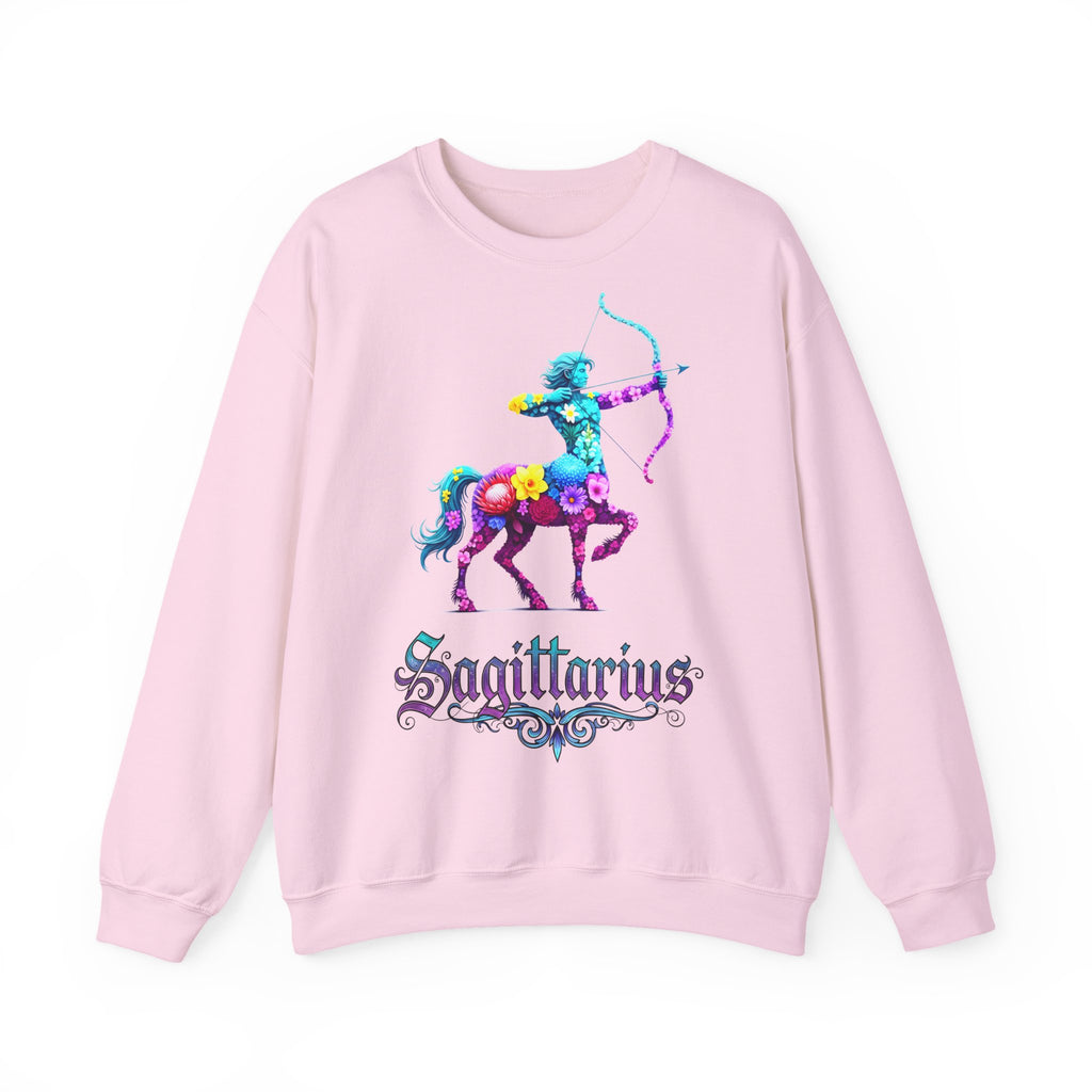 Schütze: Frontprint, Unisex Sweatshirt, florales Sternzeichen, Zodiac Astrologie (Sagittarius)