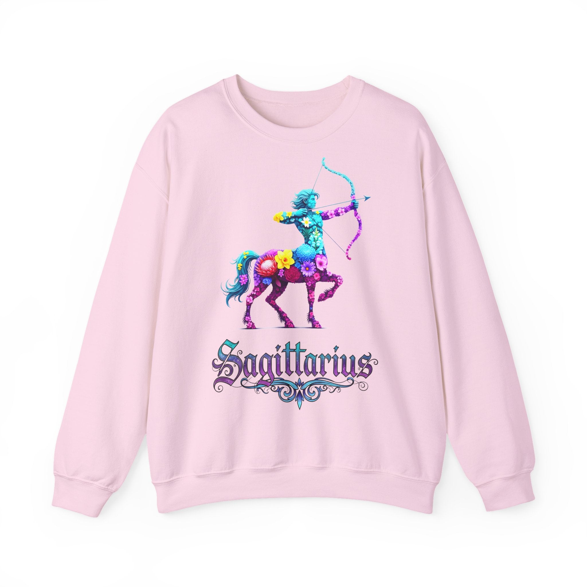 Schütze: Frontprint, Unisex Sweatshirt, florales Sternzeichen, Zodiac Astrologie (Sagittarius)