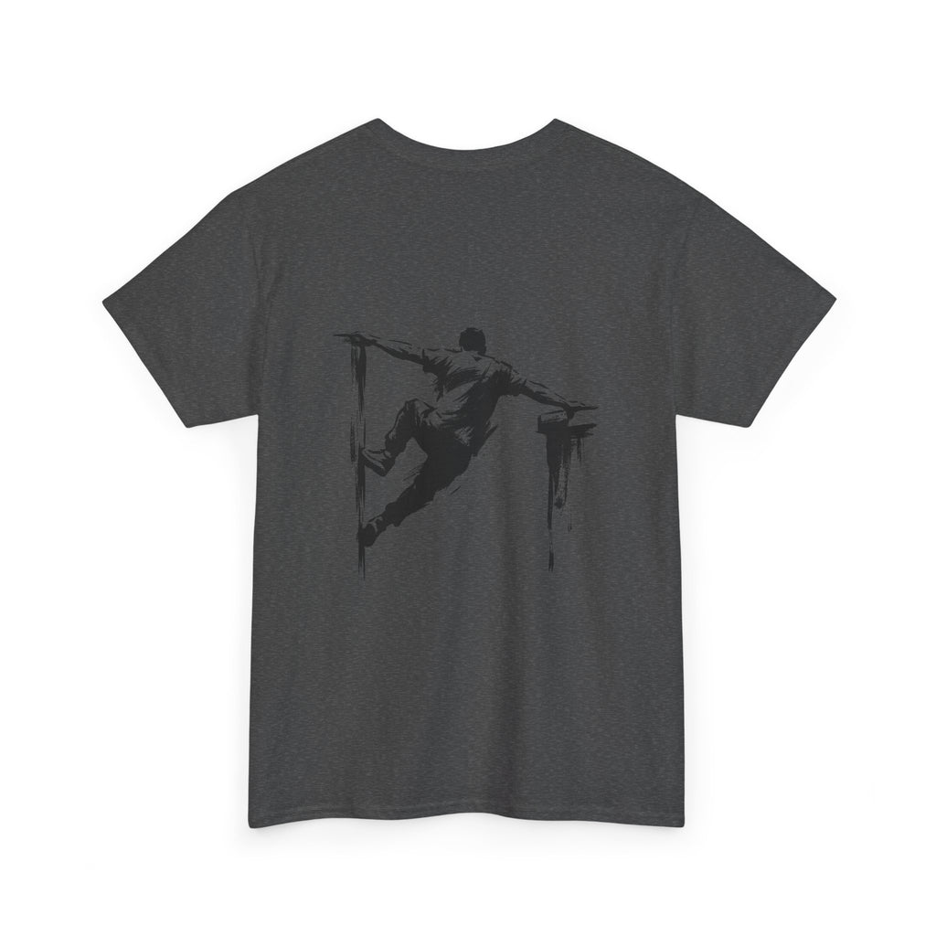 Parkour D: Front-/Backprint, Unisex T-Shirt - Urban Stunt Silhouette Crewneck