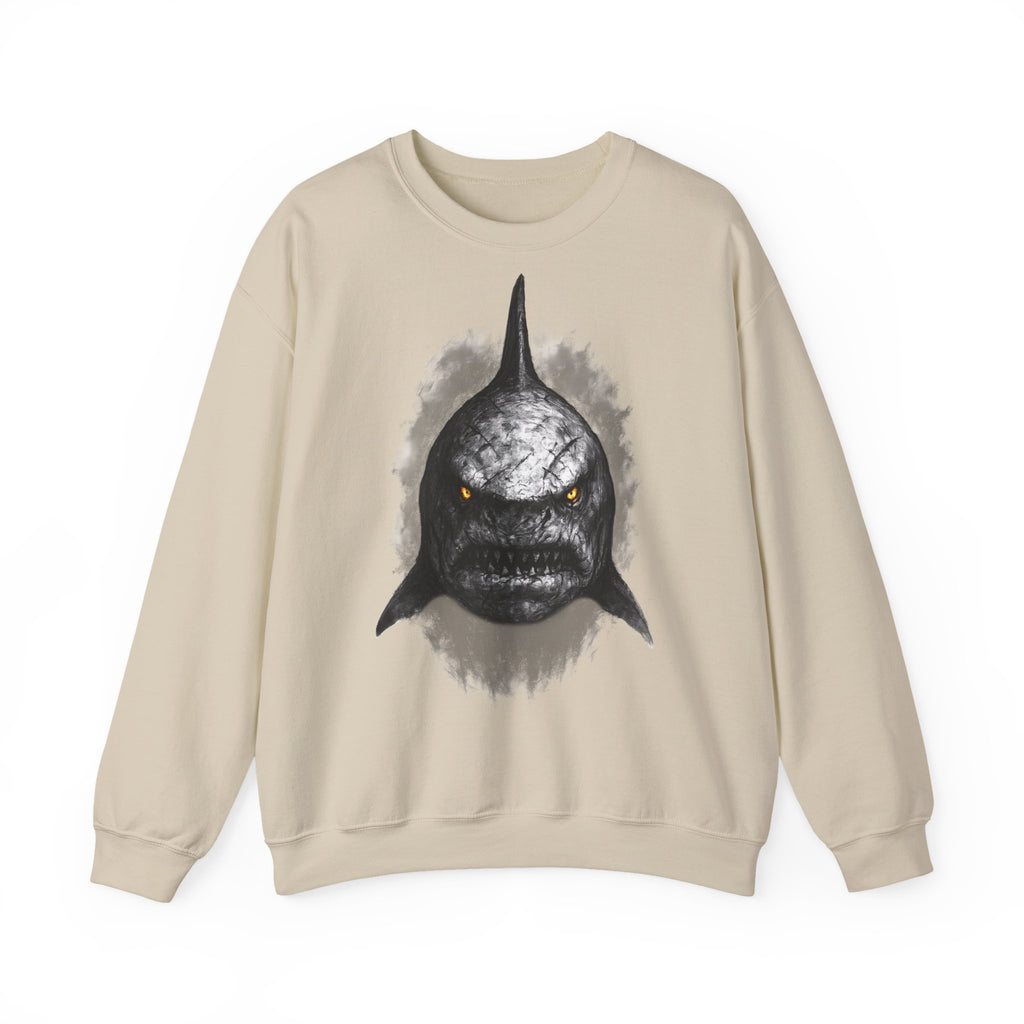 Hai: Animals-Collection, Frontprint, Unisex Sweatshirt, Menacing Shark