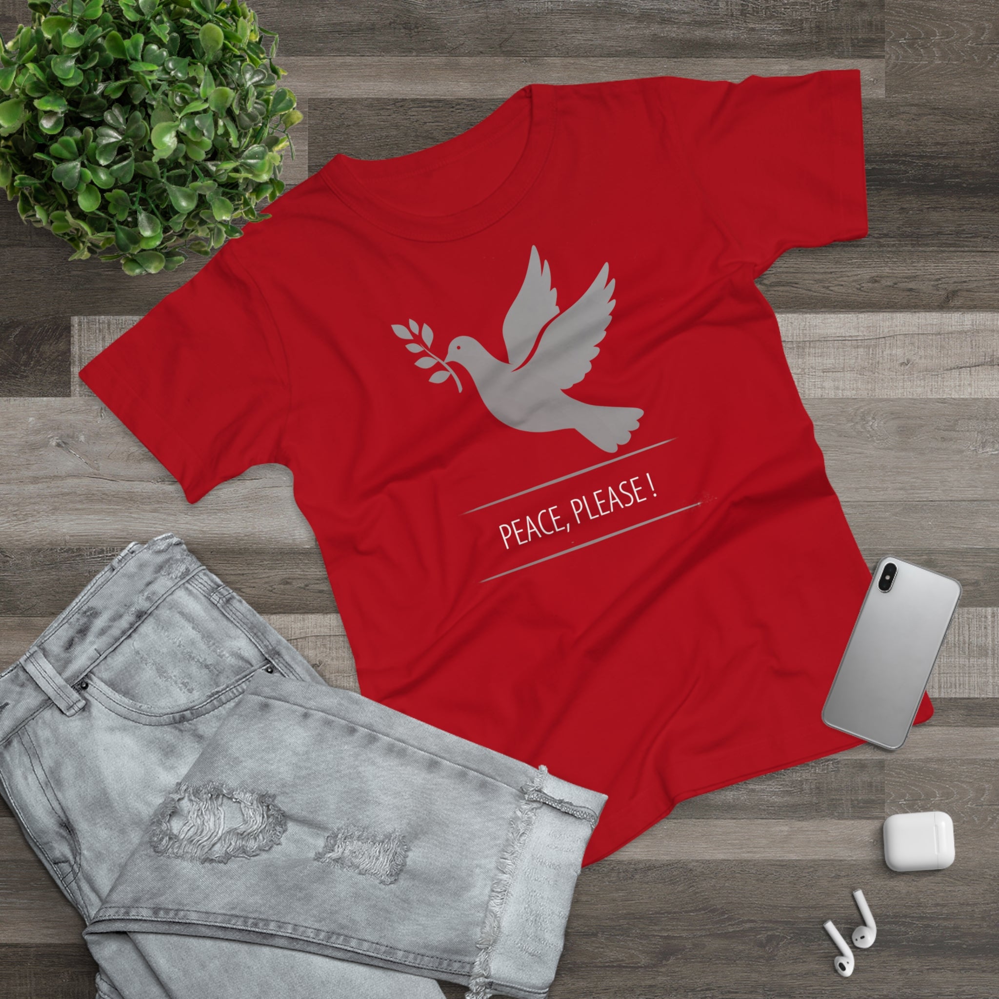 Peaceful Dove, Frontprint, Women's T-Shirt - Casual Wear, Gift for Friends, Inspirational Tee, Mindfulness, Peace Activism