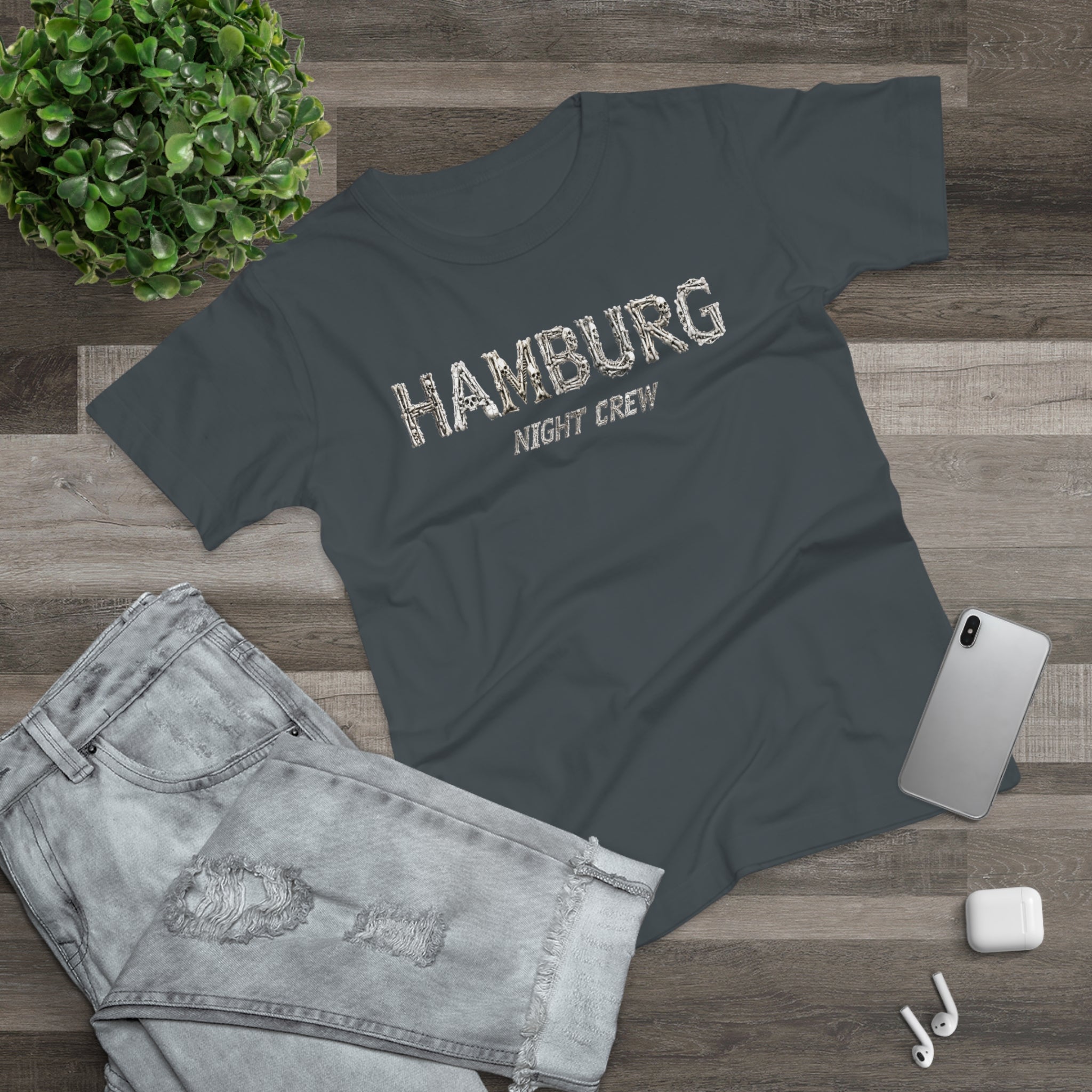 Hamburg "Night Crew" - Front-/Backprint, Womens' T-Shirt: **Grimwater-Edition**