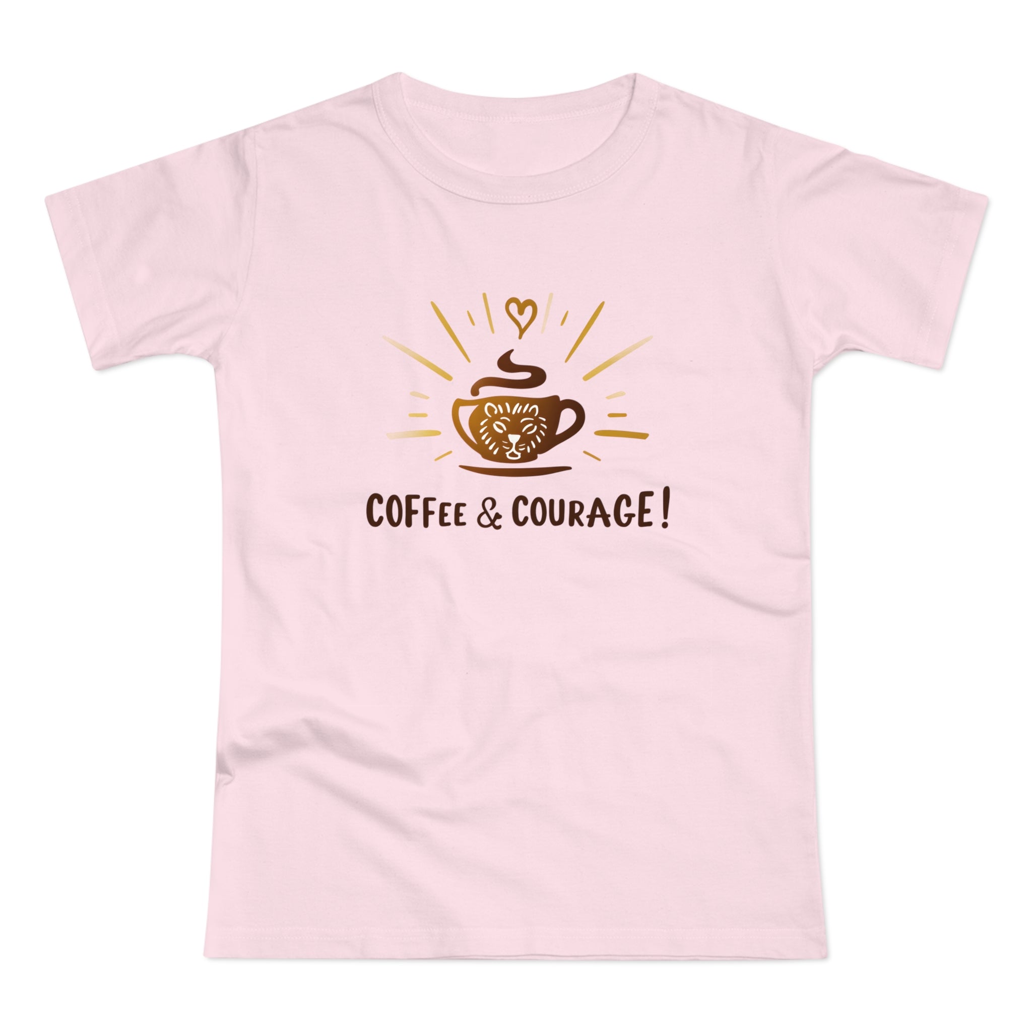 Coffee & Courage, Frontprint, Women's T-Shirt