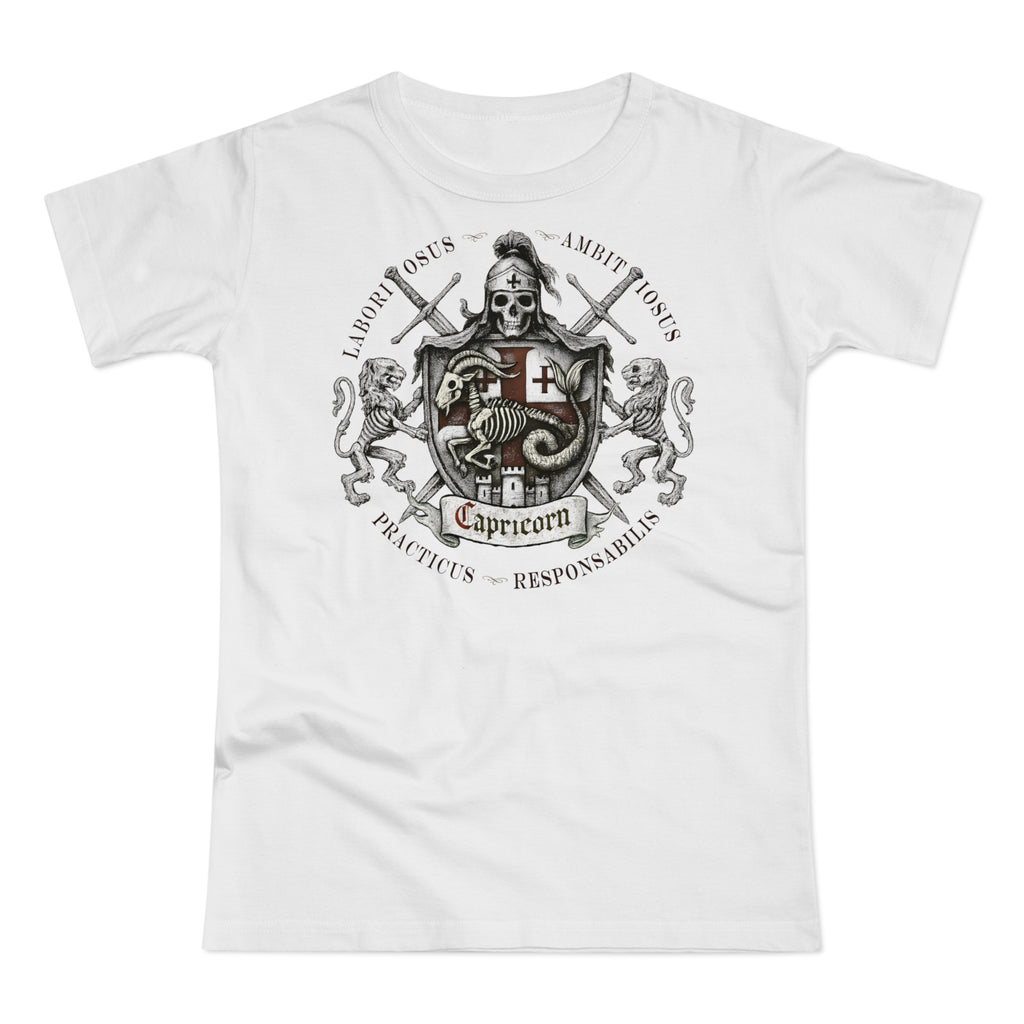 Steinbock: Frontprint, Womens' T-Shirt **Grimwater Edition** Sternzeichen Astrologie (Capricorn)