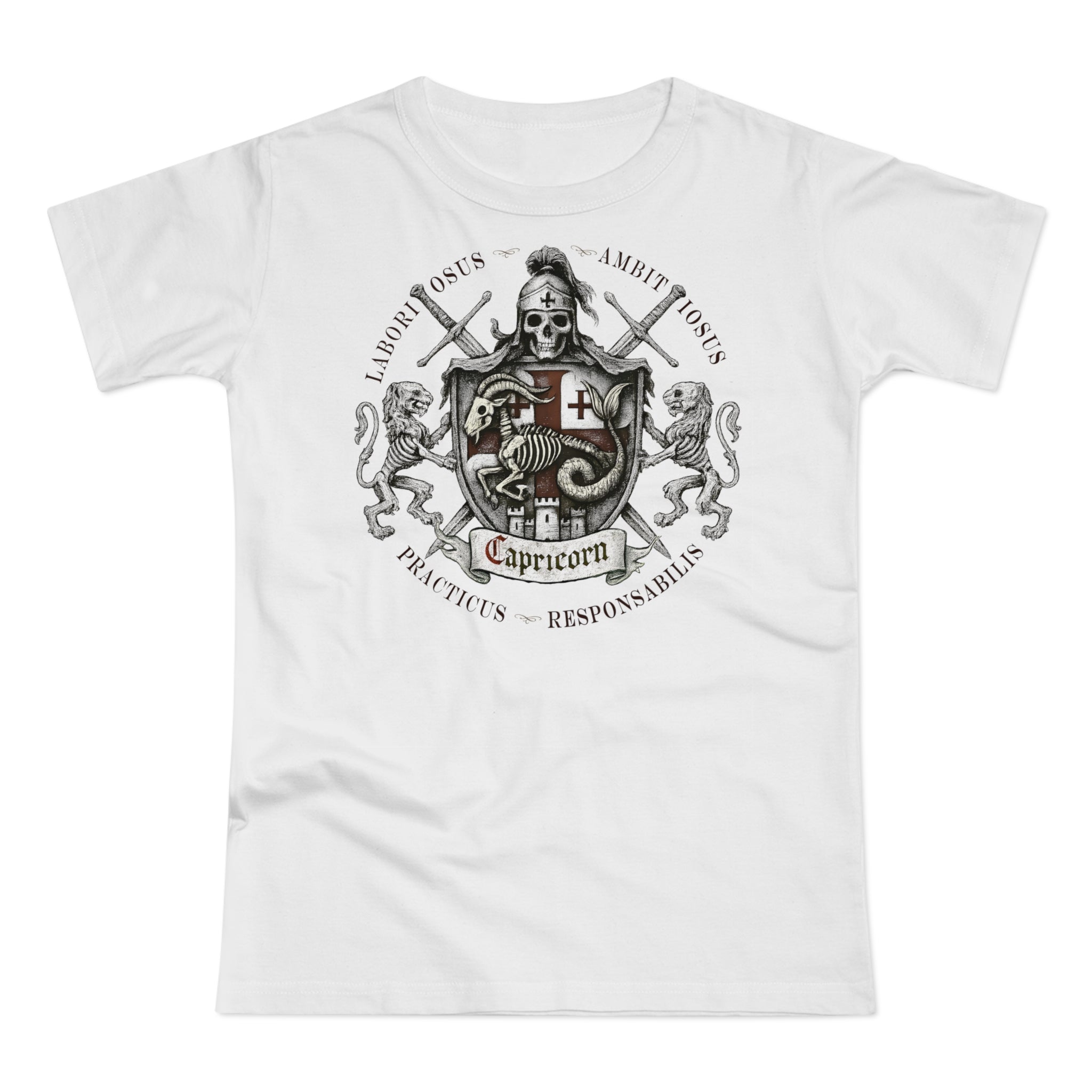 Steinbock: Frontprint, Womens' T-Shirt **Grimwater Edition** Sternzeichen Astrologie (Capricorn)