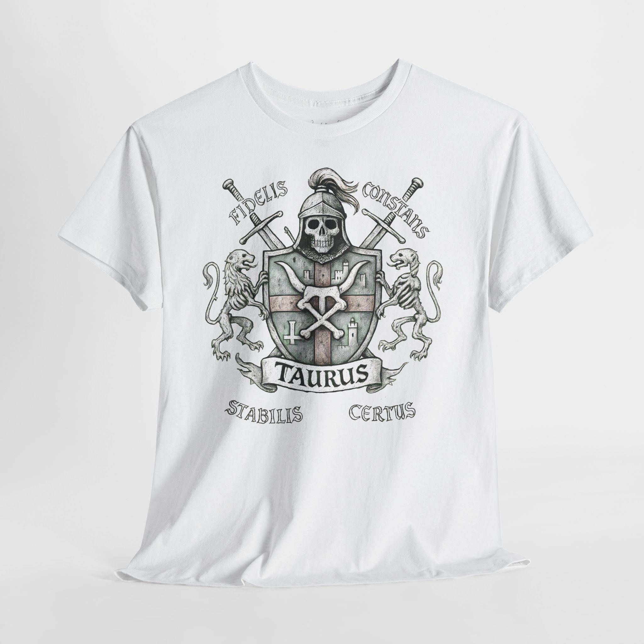 Stier: Frontprint, Unisex T-Shirt **Grimwater-Edition** Sternzeichen Astrologie (Taurus)