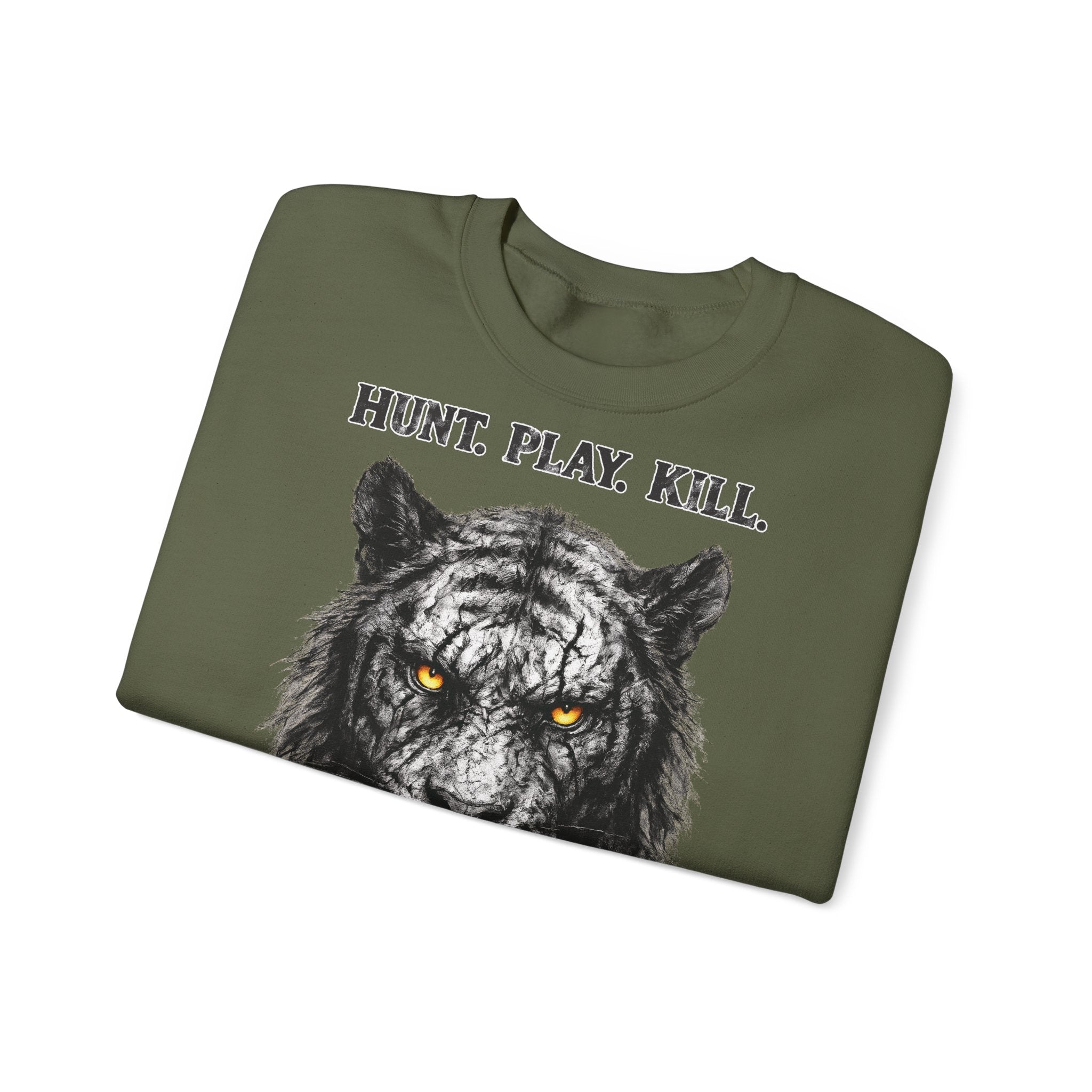 Tiger - Hunt. Play. Kill: Animals-Collection, Frontprint, Unisex Sweatshirt