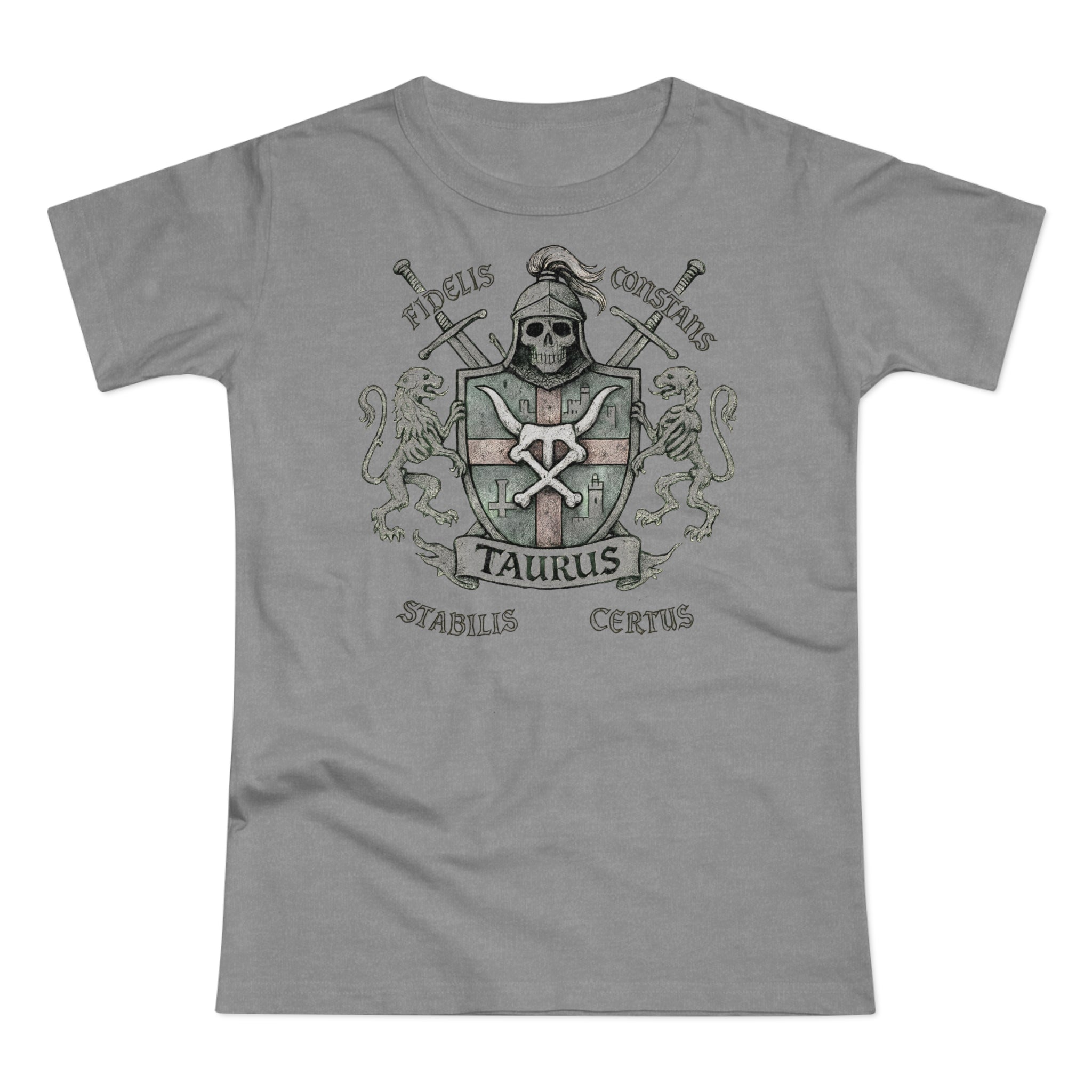 Stier: Frontprint, Womens' T-Shirt **Grimwater Edition** Sternzeichen Astrologie (Taurus)