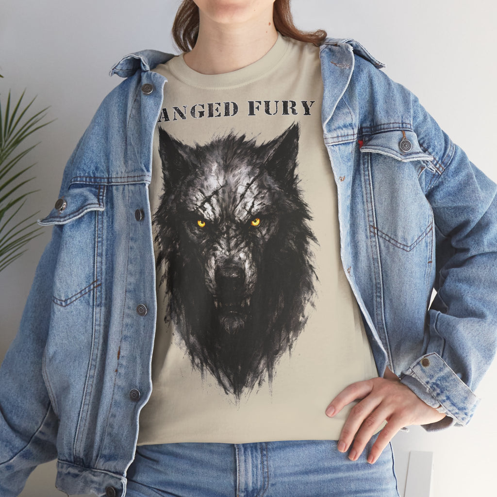 Wolf - Fanged Fury: Frontprint, Unisex T-Shirt - Animal-Collection