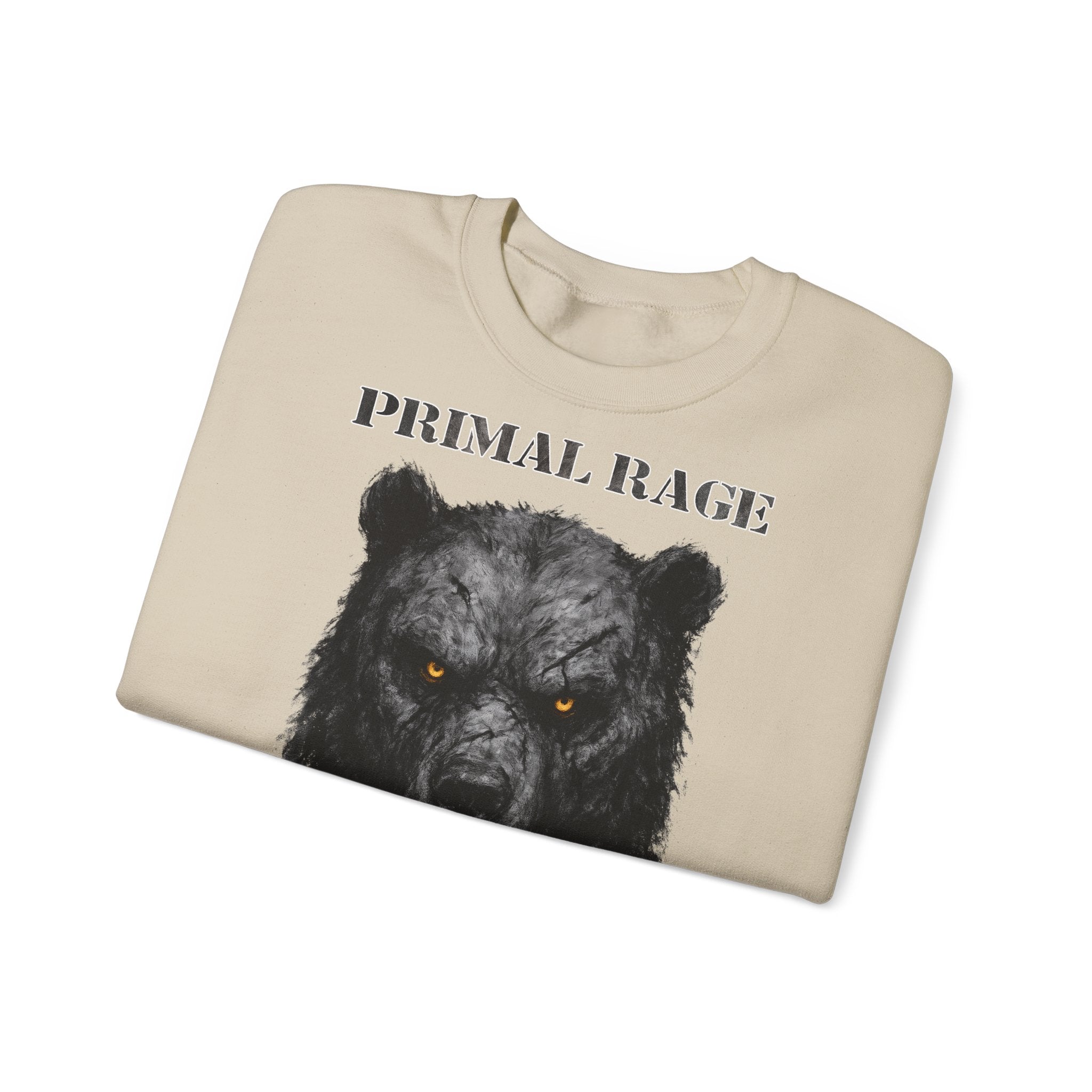 Bär - Primal Rage: Animals-Collection, Frontprint, Unisex Sweatshirt