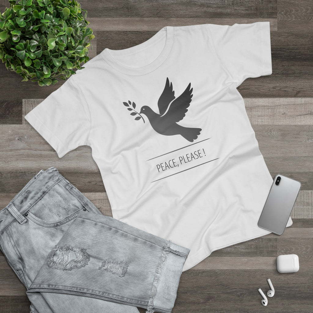 Peaceful Dove, Frontprint, Women's T-Shirt - Casual Wear, Gift for Friends, Inspirational Tee, Mindfulness, Peace Activism