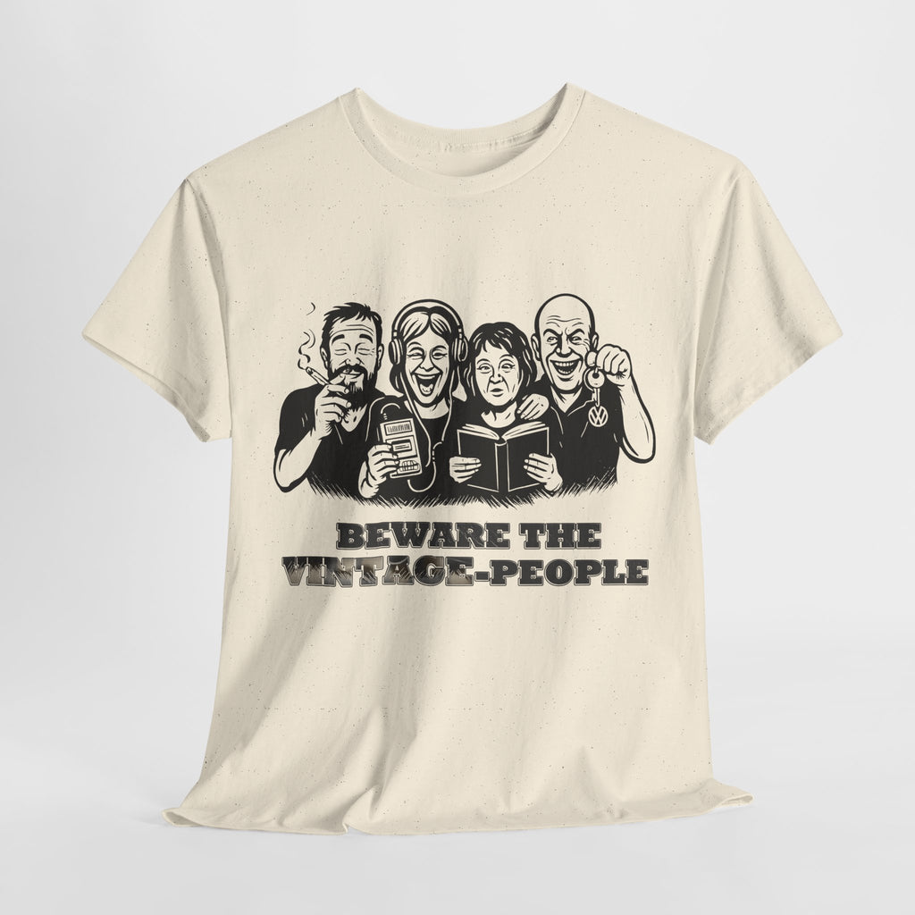 Vintage People - Retro Walkman, VW Bully, Peace Love Rock'n Roll Shirt