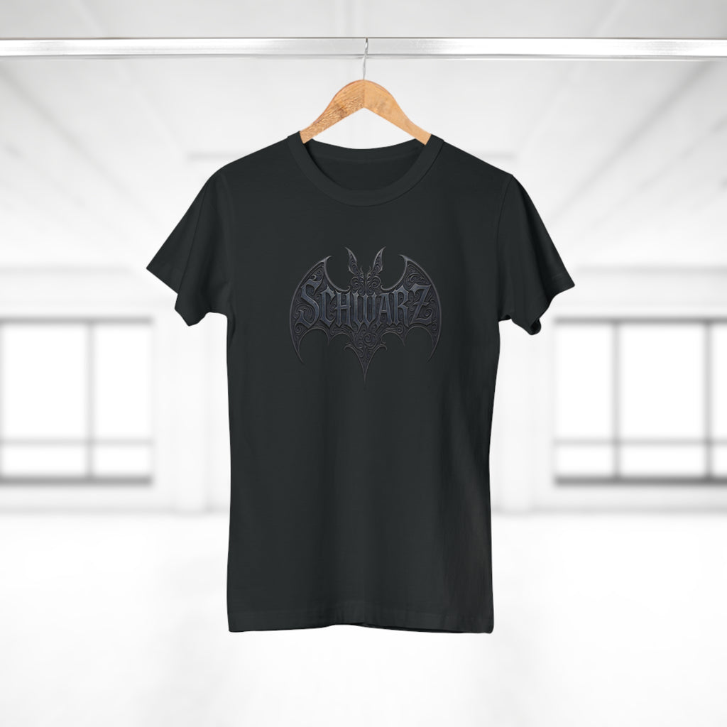 Fledermaus SCHWARZ, Frontprint, Womens' T-Shirt, Gothic Bat