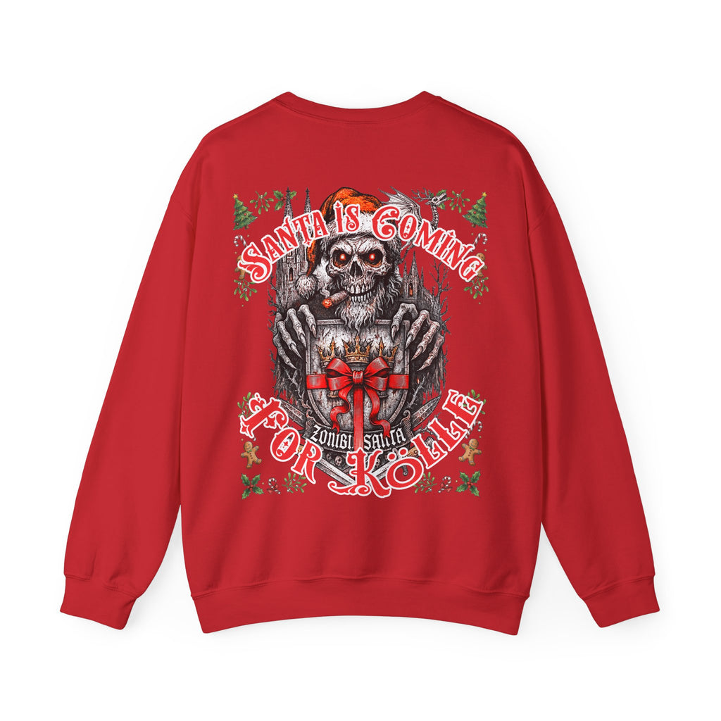 Santa Claus coming 4 Kölle: Front-/Backprint, Unisex Sweatshirt
