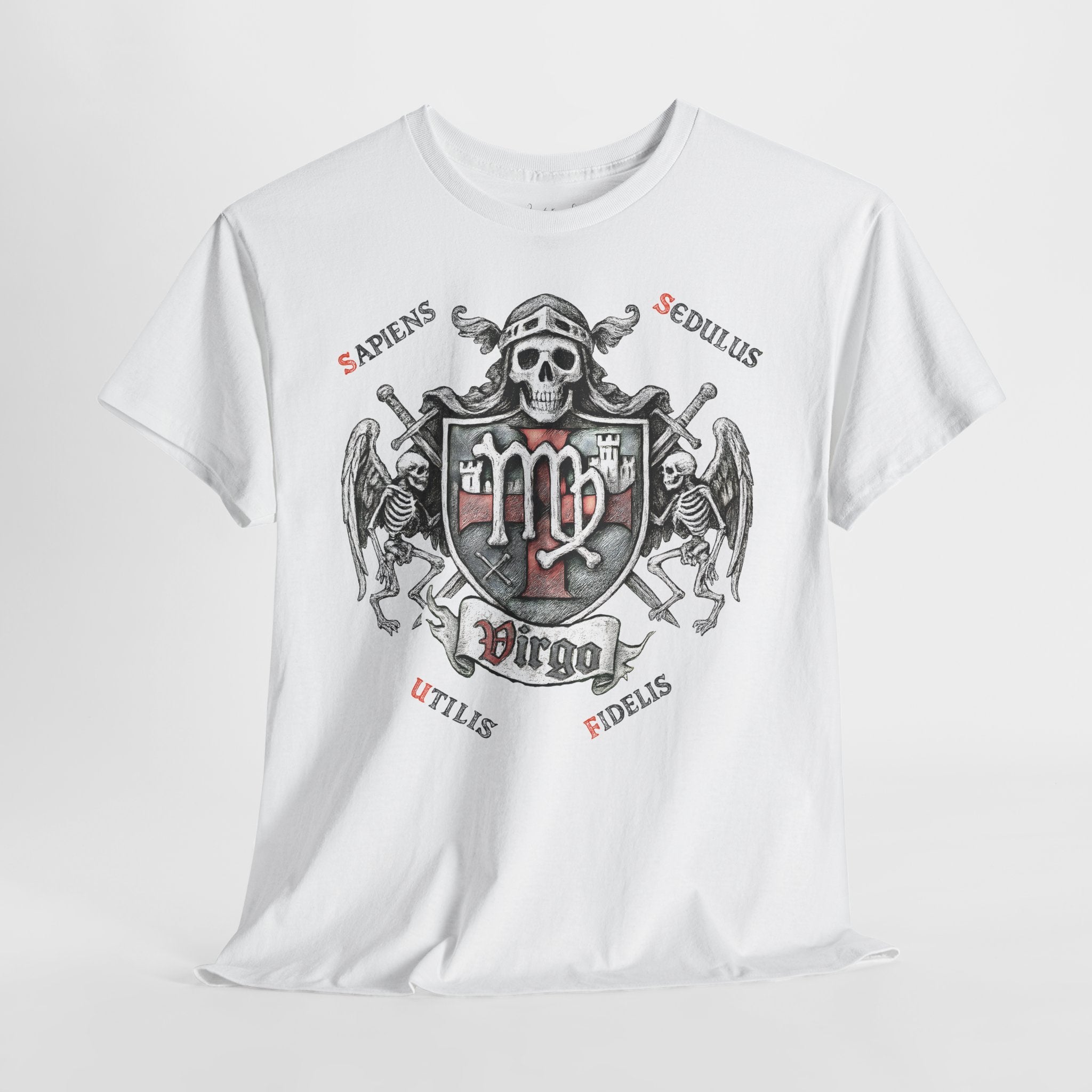 Jungfrau: Frontprint, Unisex T-Shirt **Grimwater-Edition** Sternzeichen Astrologie (Virgo)