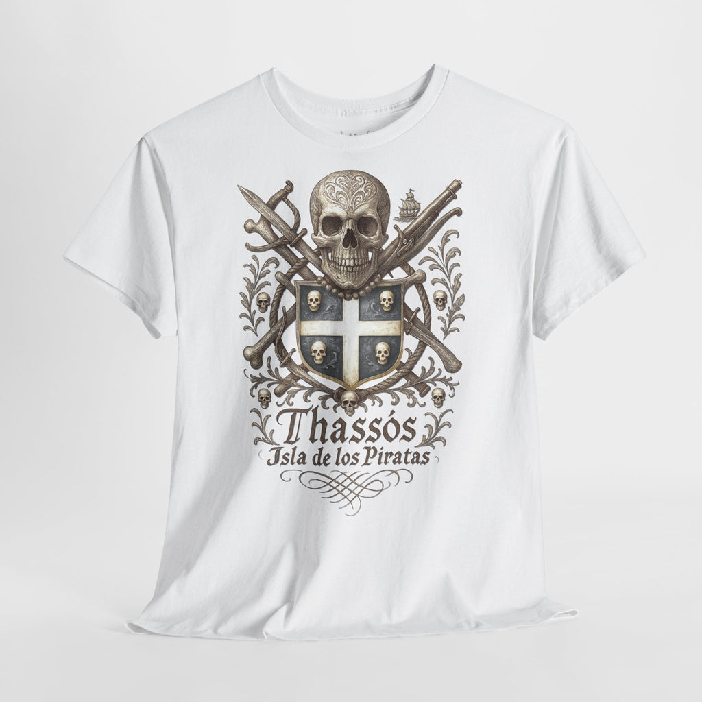 Thassos Island: Frontprint, Unisex T-Shirt **Grimwater-Edition** Pirates of Thasos Island
