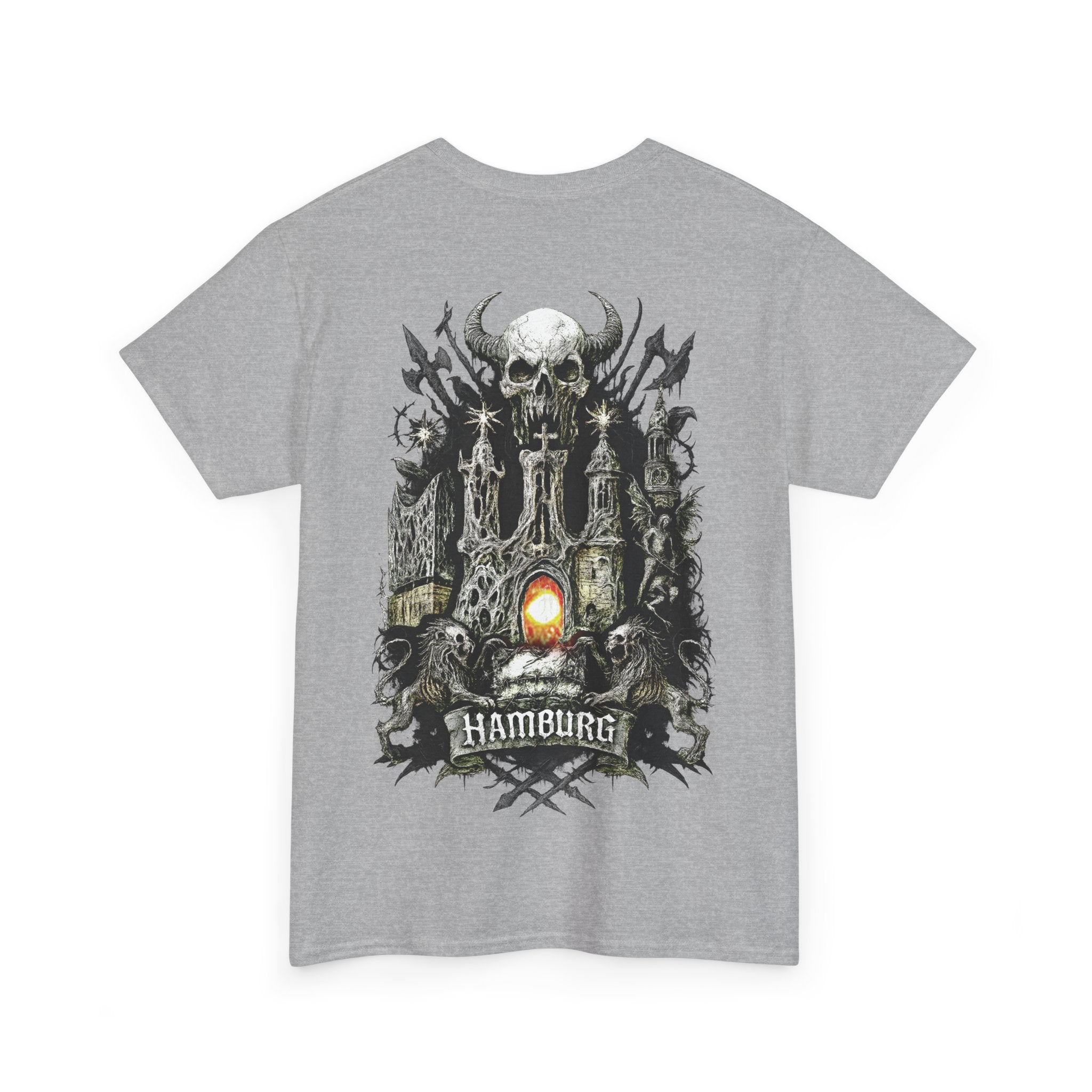 Hamburg "Night Crew" - Front-/Backprint, Unisex T-Shirt: **Grimwater-Edition**