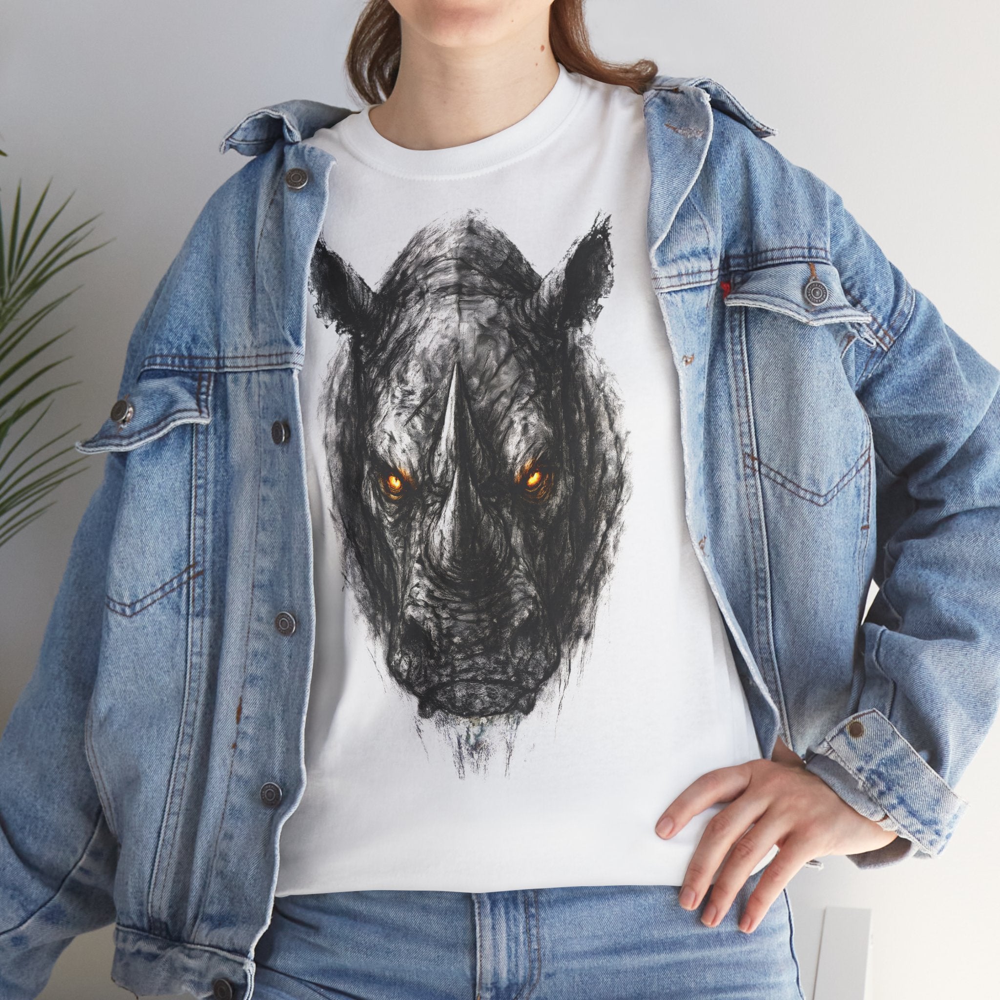 Nashorn: Frontprint, Unisex T-Shirt - Animal-Collection