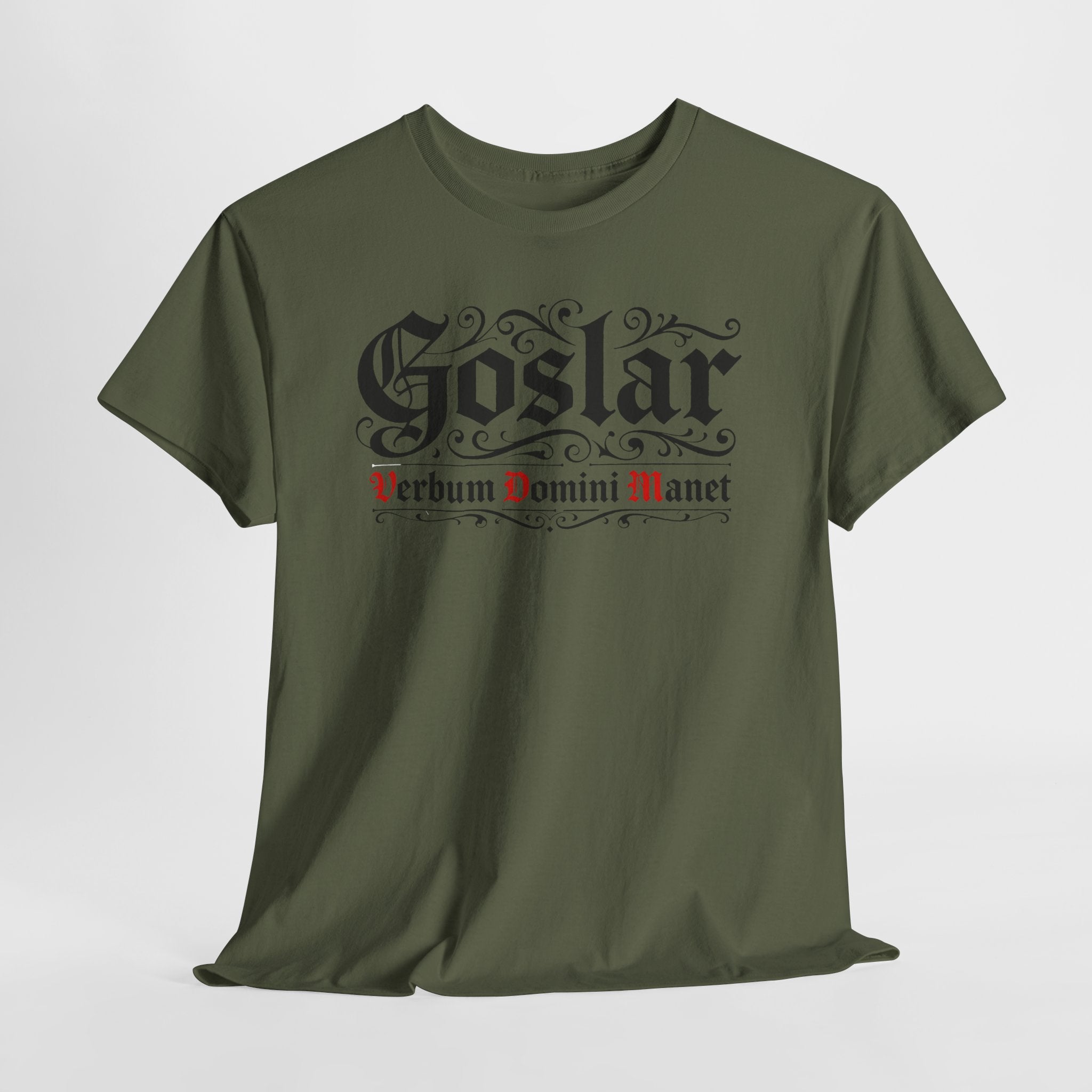 Goslar - Verbum Domini Manet - Heavy Cotton Tee, Graphic Tee, Unisex T-Shirt, Casual Wear, Gift for Him/Her, Vintage Style Shirt