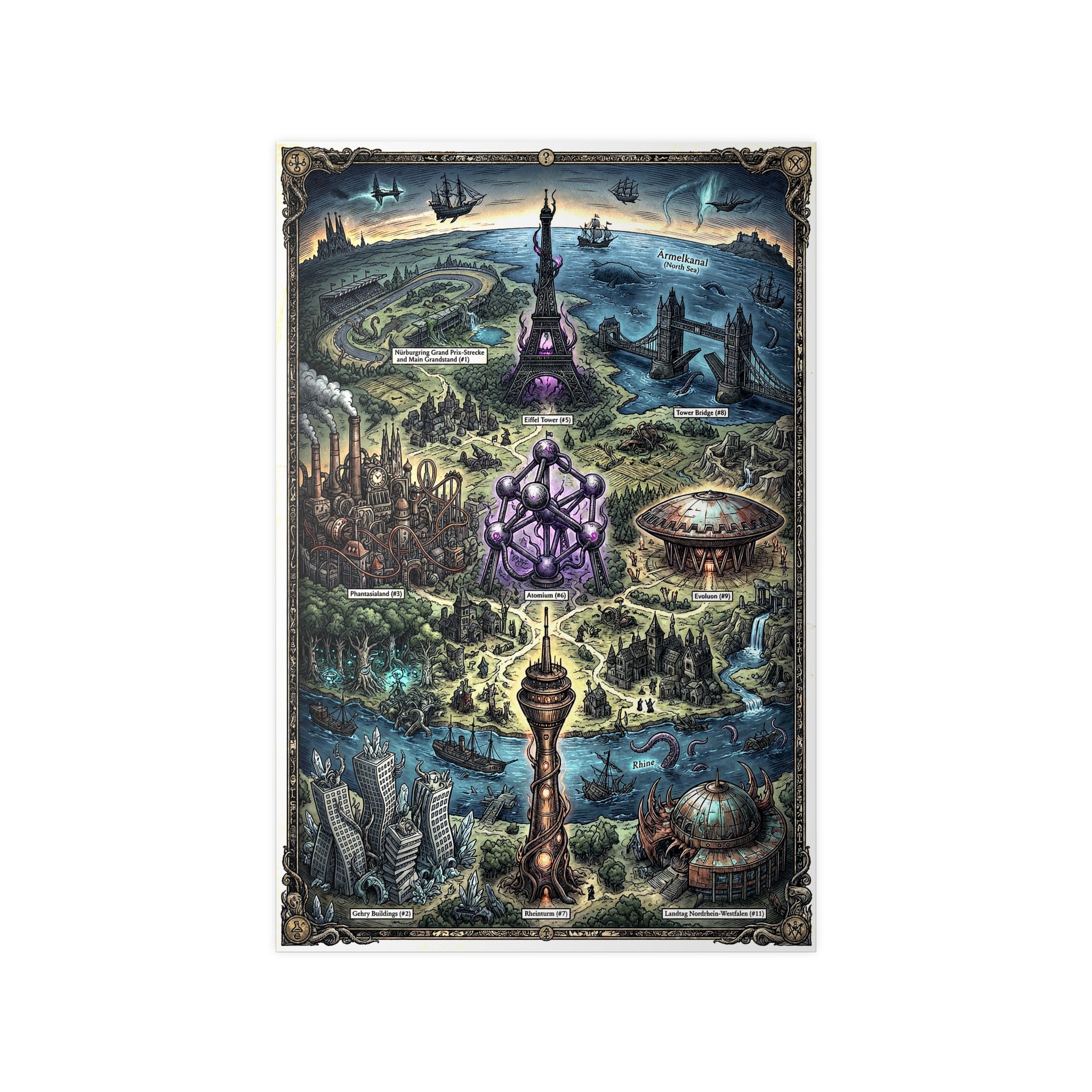 Poster 60 x 90: Düsseldorf (After Dark Collection)