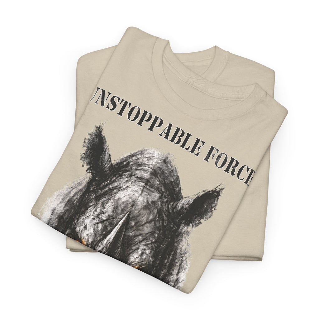 Nashorn - Unstoppable Force: Frontprint, Unisex T-Shirt - Animal-Collection