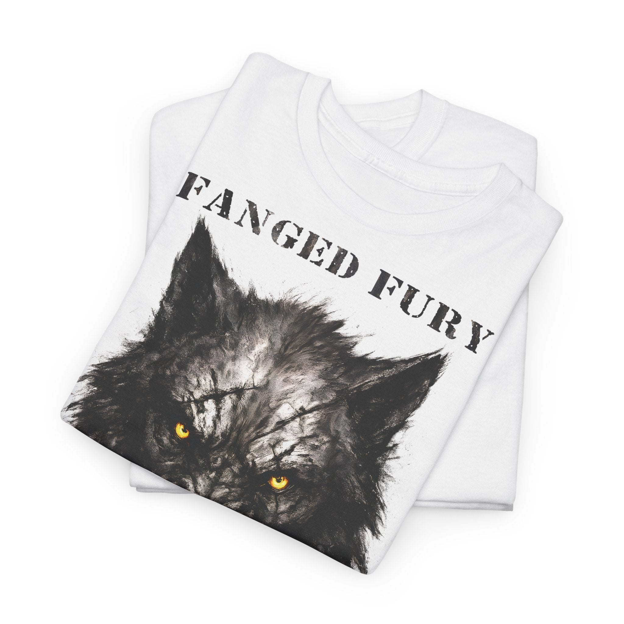 Wolf - Fanged Fury: Frontprint, Unisex T-Shirt - Animal-Collection