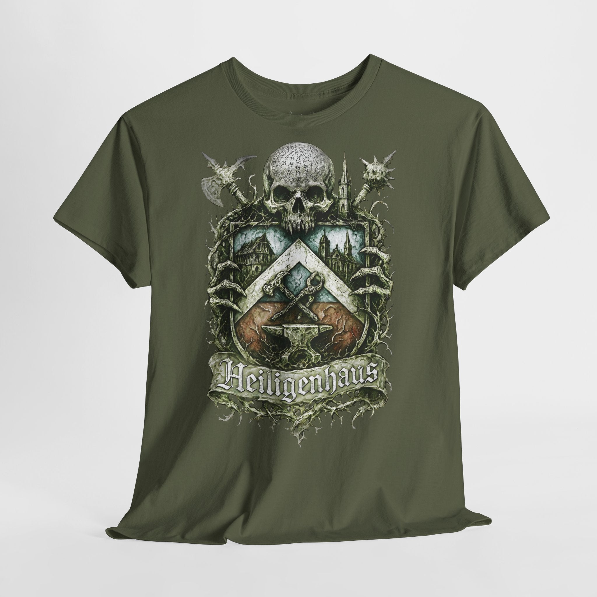 Heiligenhaus - Heljens: Frontprint, Unisex T-Shirt **Grimwater-Edition**