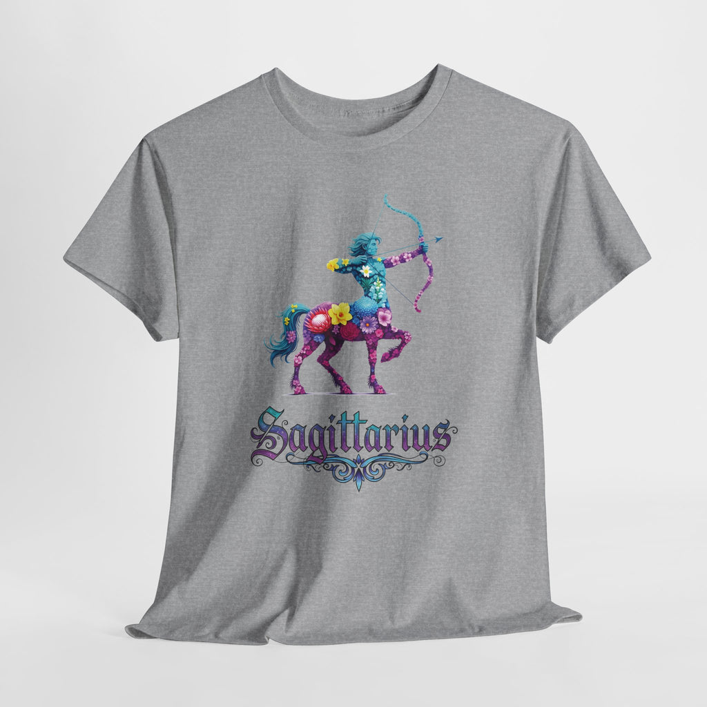 Sagittarius - Floral Zodiac Tee, Astrology Shirt, Zodiac Gift, Horoscope T-Shirt, Birthday Apparel, Celestial Fashion