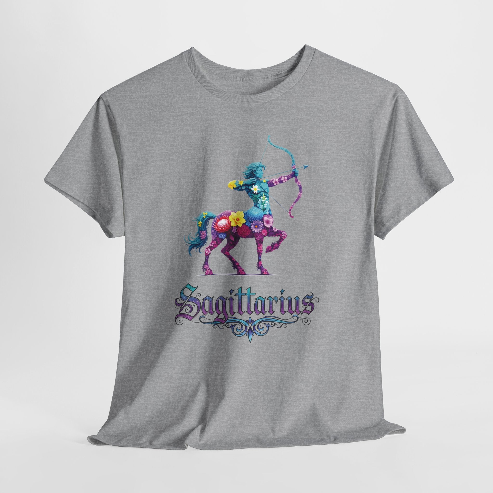 Sagittarius - Floral Zodiac Tee, Astrology Shirt, Zodiac Gift, Horoscope T-Shirt, Birthday Apparel, Celestial Fashion